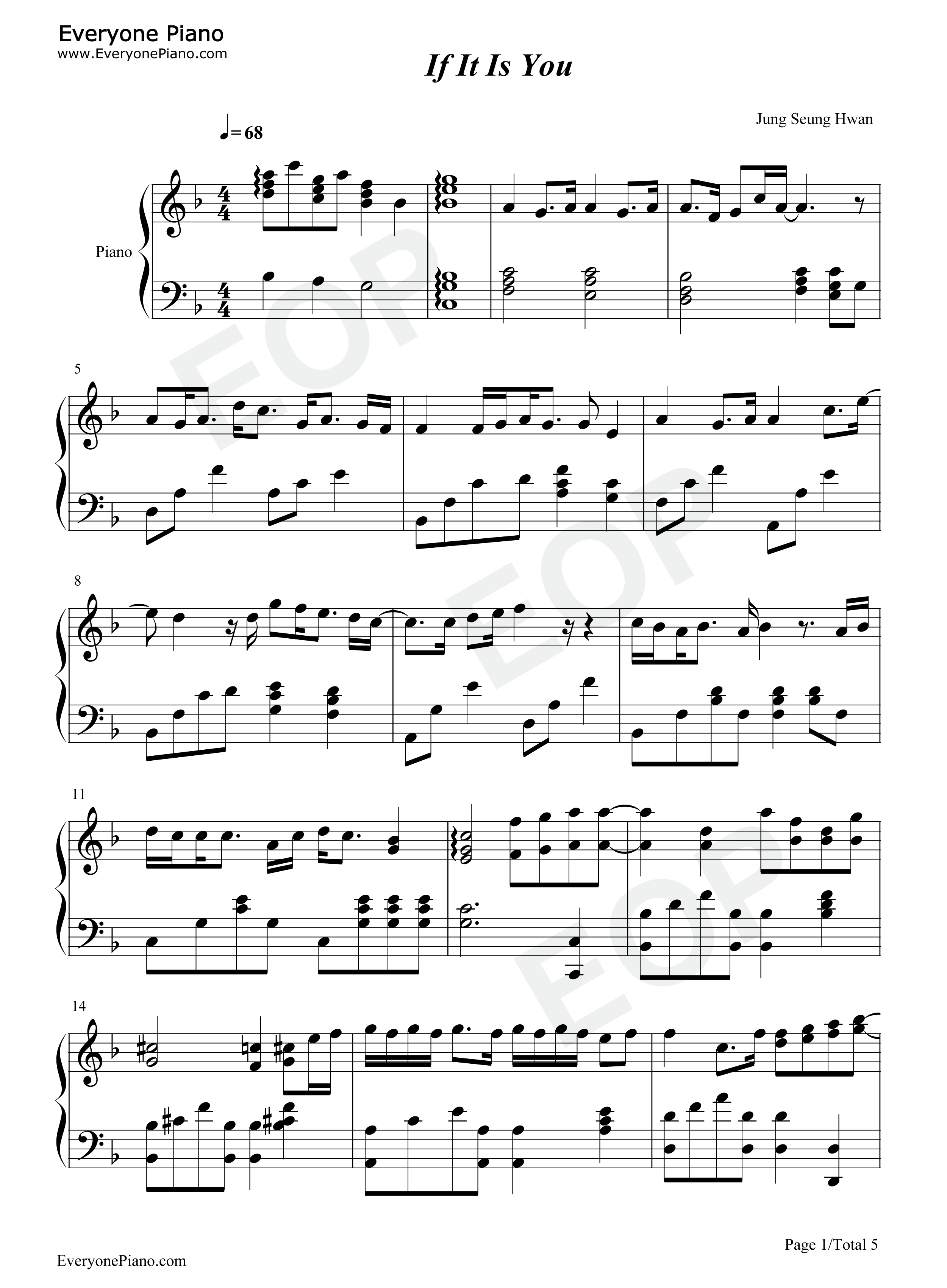 If_It_Is_You钢琴谱_Rose_BlackPink