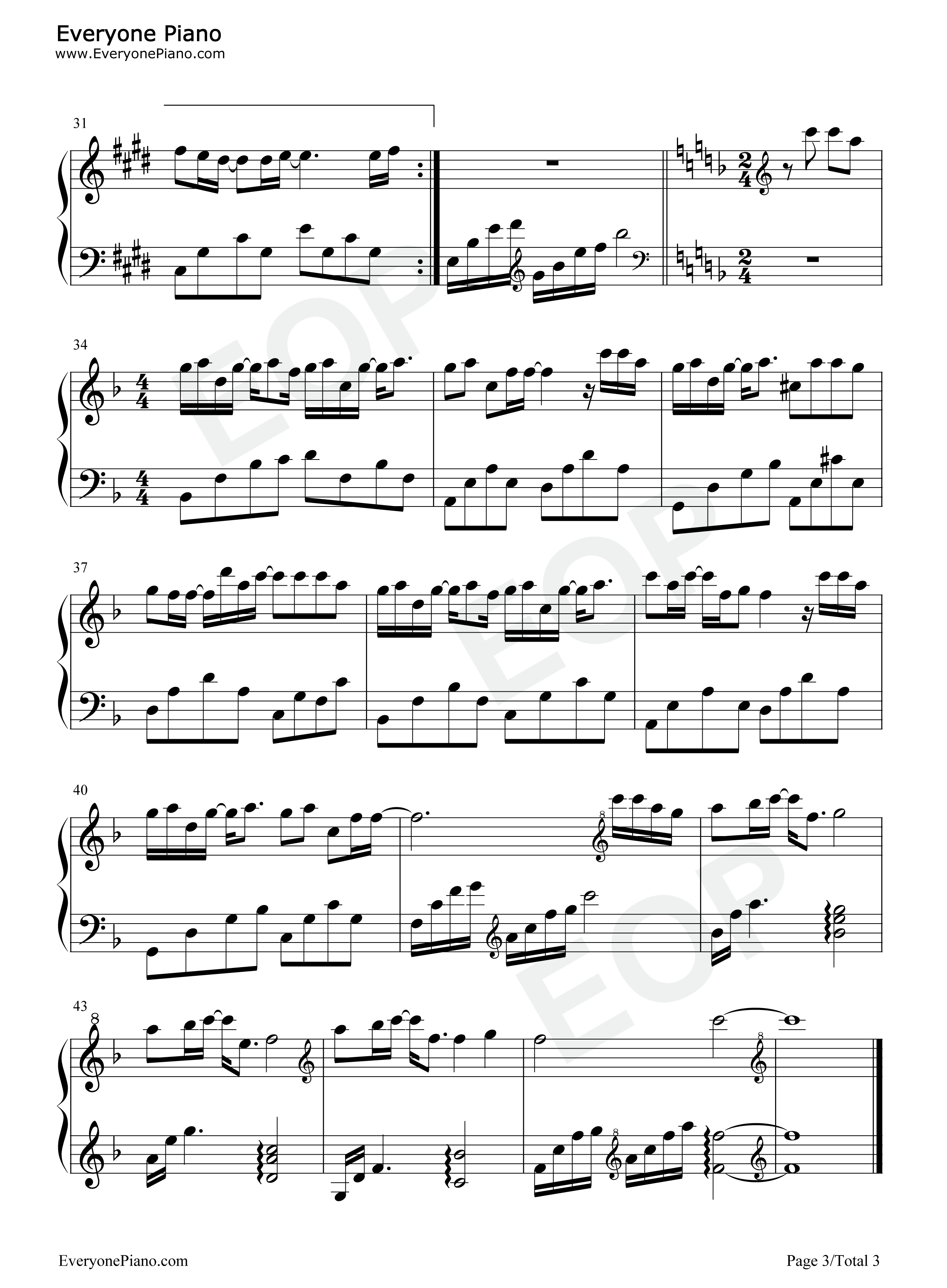 退守钢琴谱_伊格赛听_王雨桐