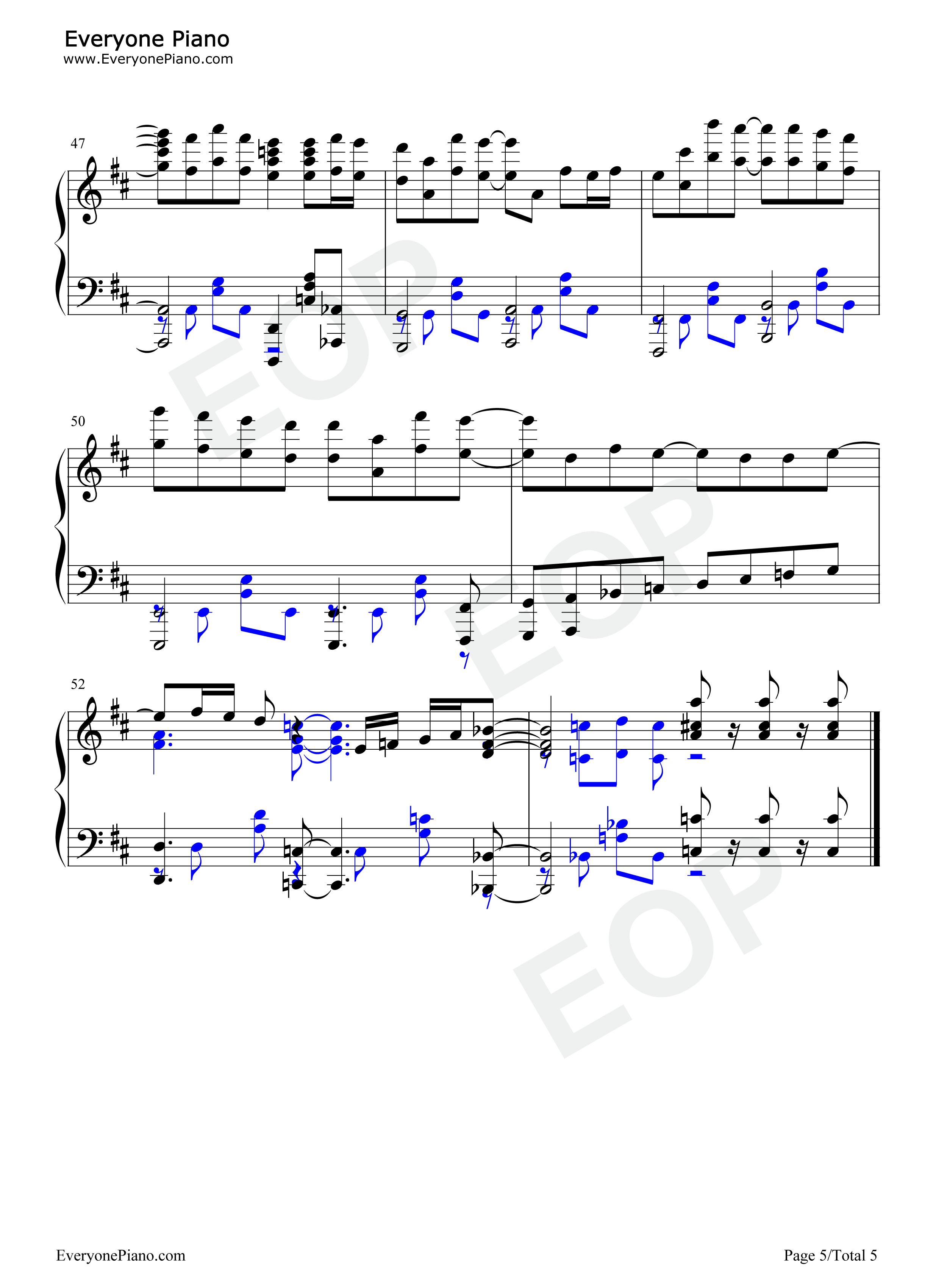 センチメートル钢琴谱_The_Peggies