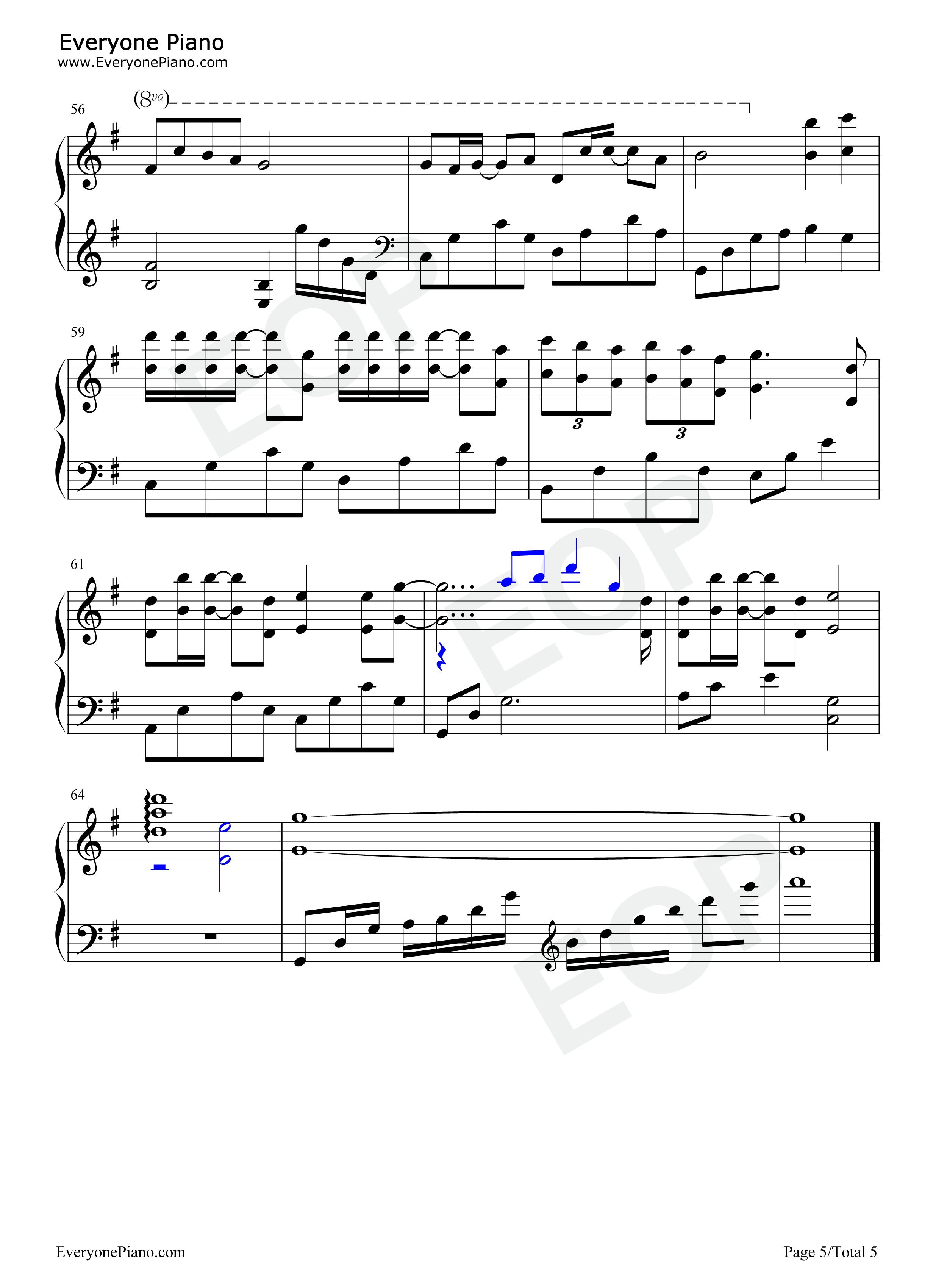 意外钢琴谱_叶炫清_陈雪燃