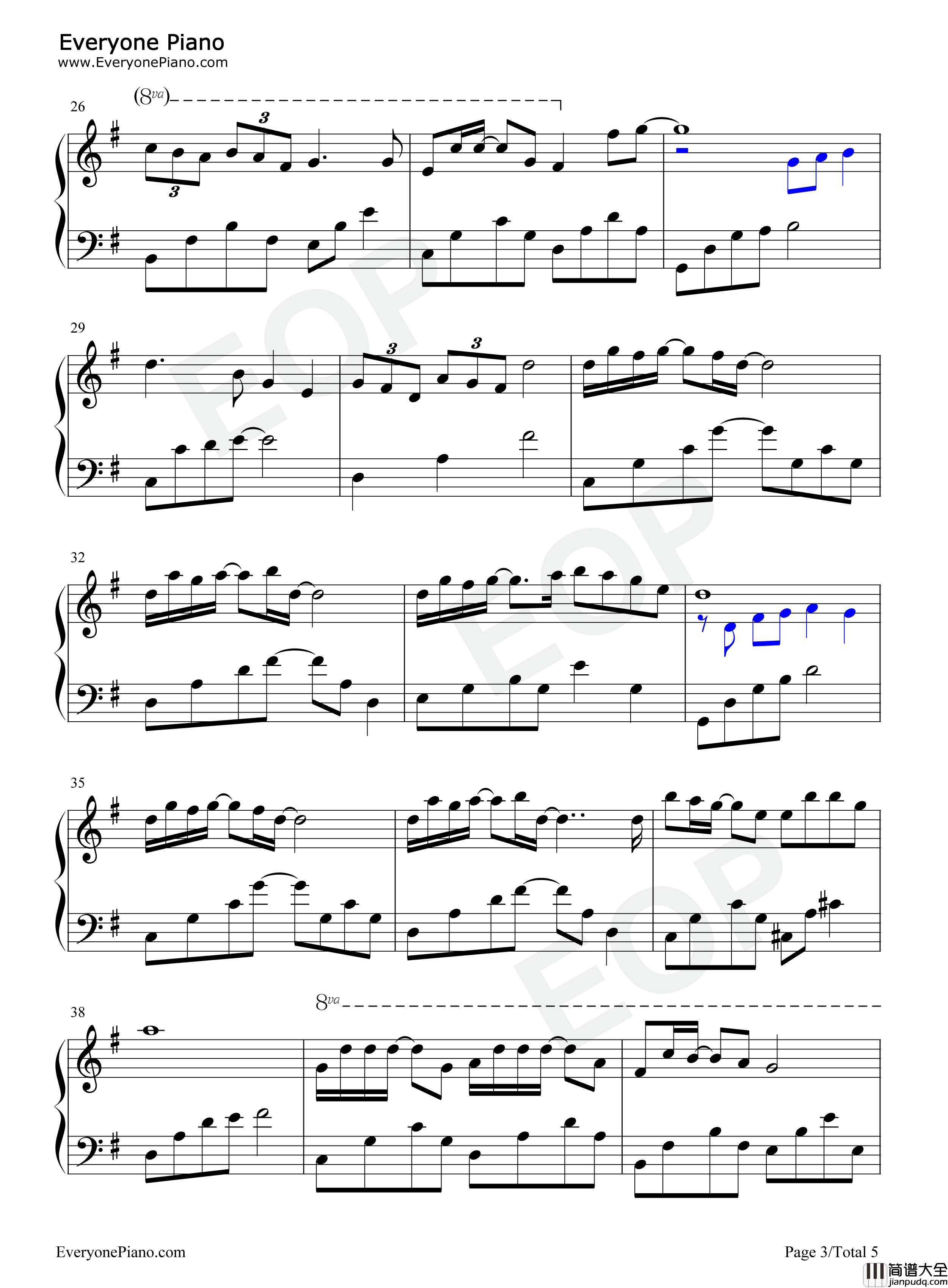 意外钢琴谱_叶炫清_陈雪燃