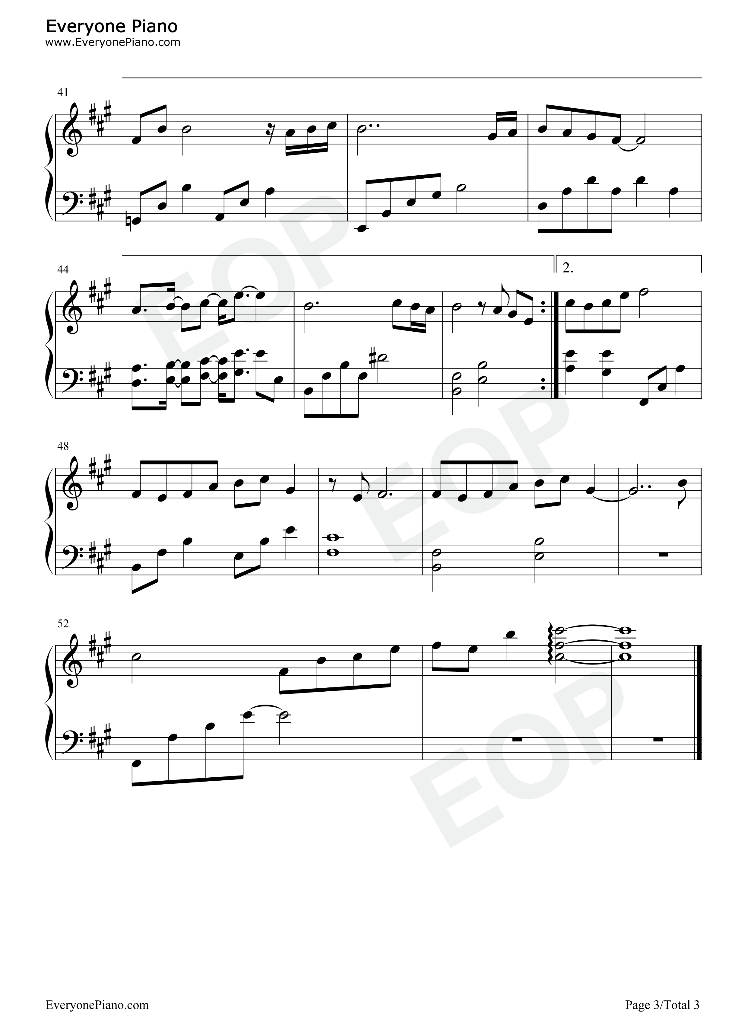 落墨钢琴谱_钟汉良