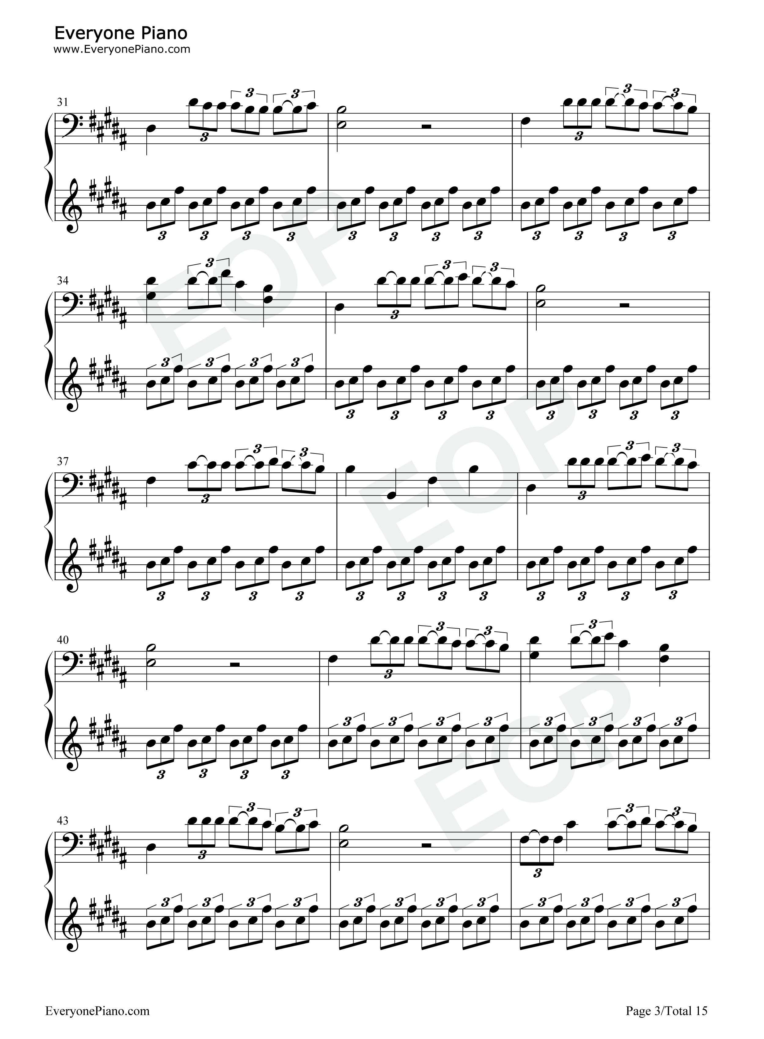 スパークル钢琴谱_RADWIMPS