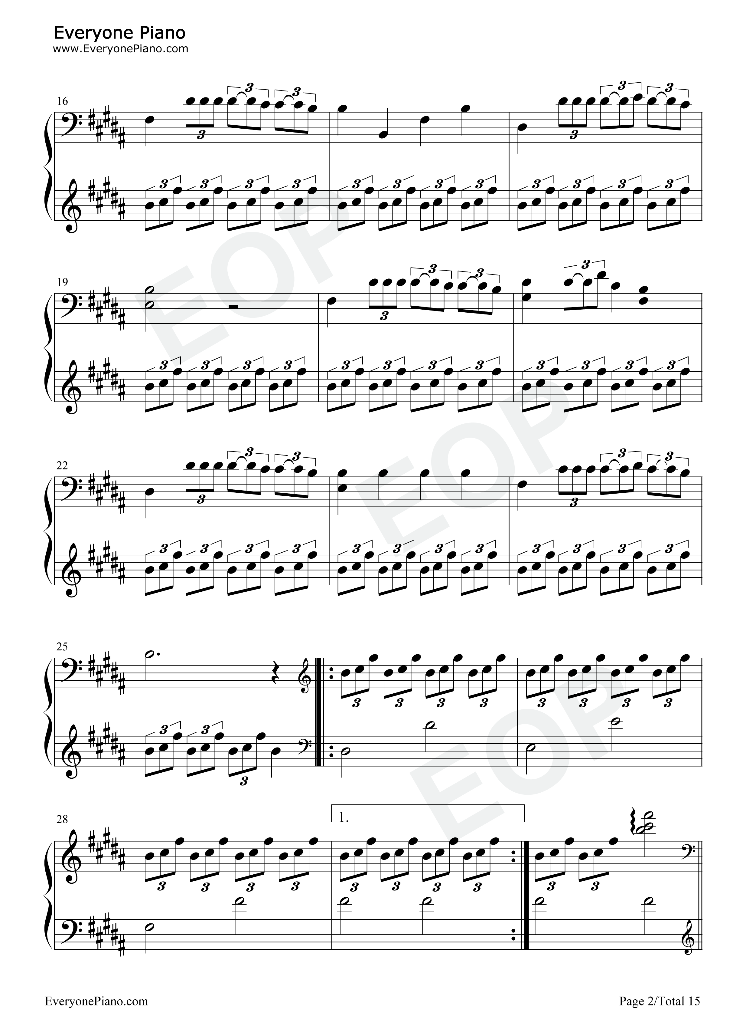 スパークル钢琴谱_RADWIMPS