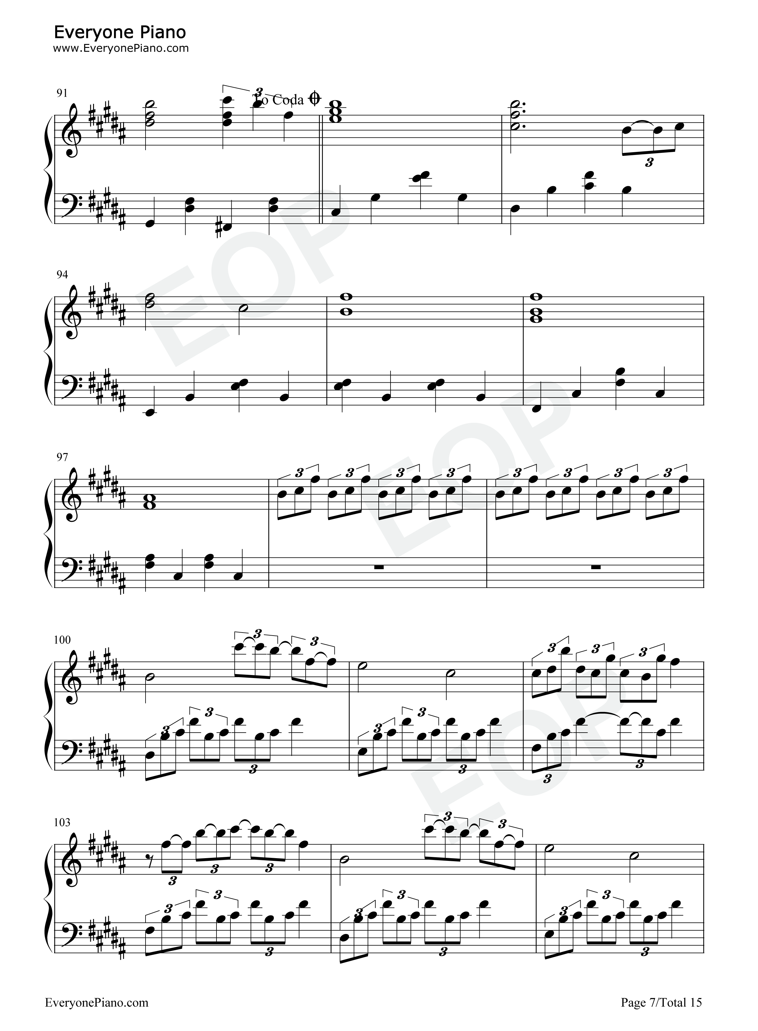 スパークル钢琴谱_RADWIMPS