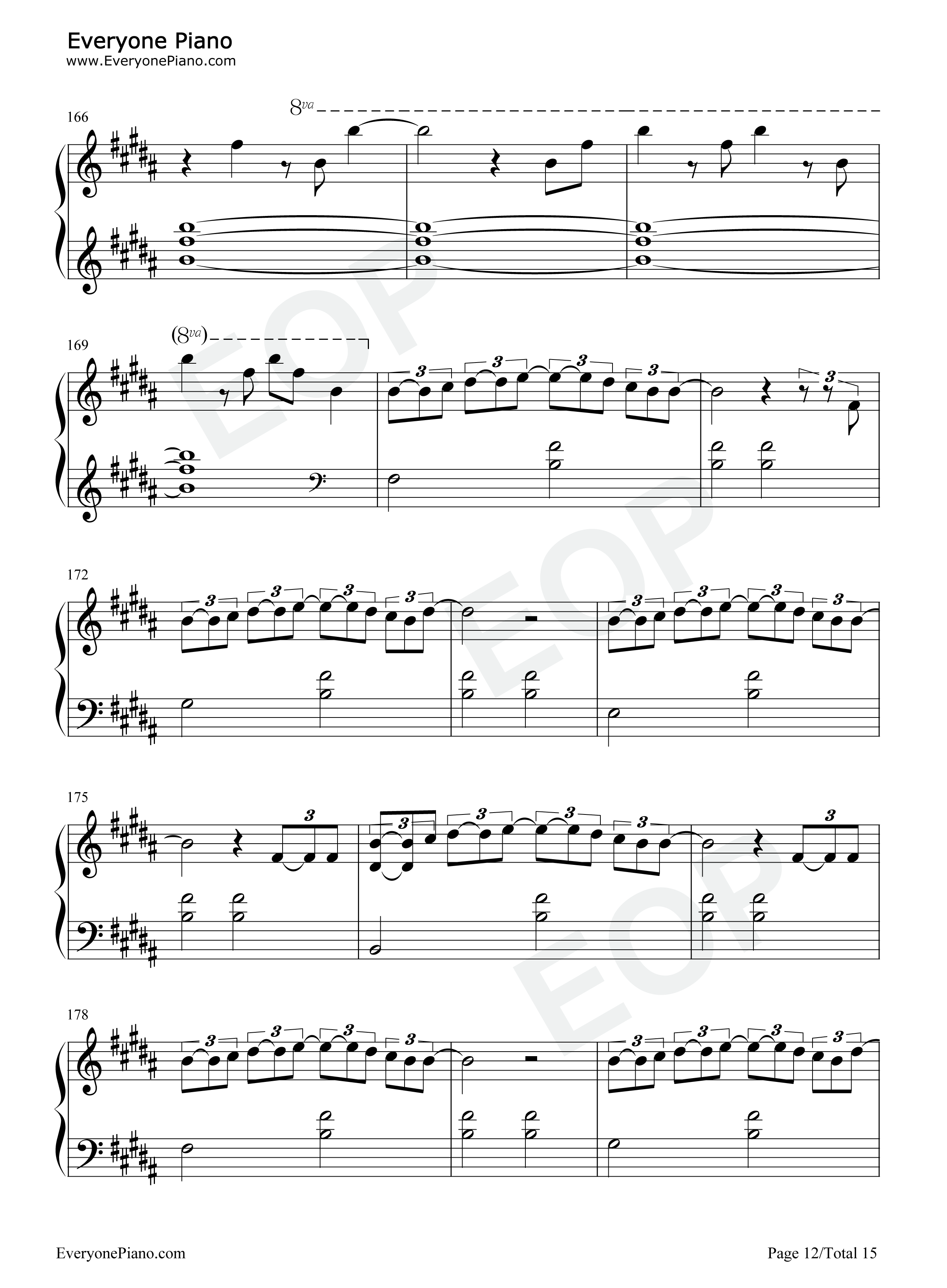 スパークル钢琴谱_RADWIMPS