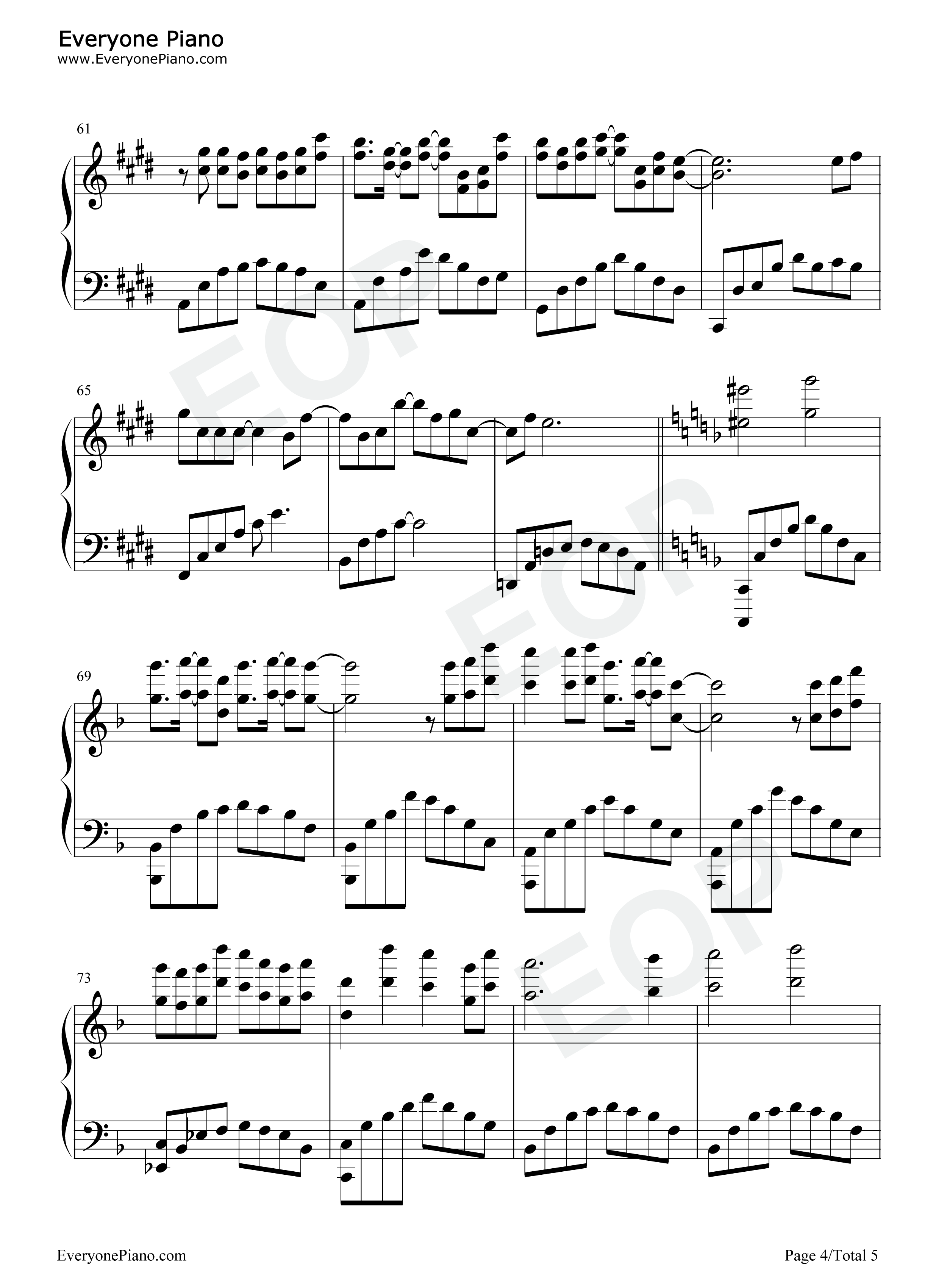 阿楚姑娘钢琴谱_梁凡