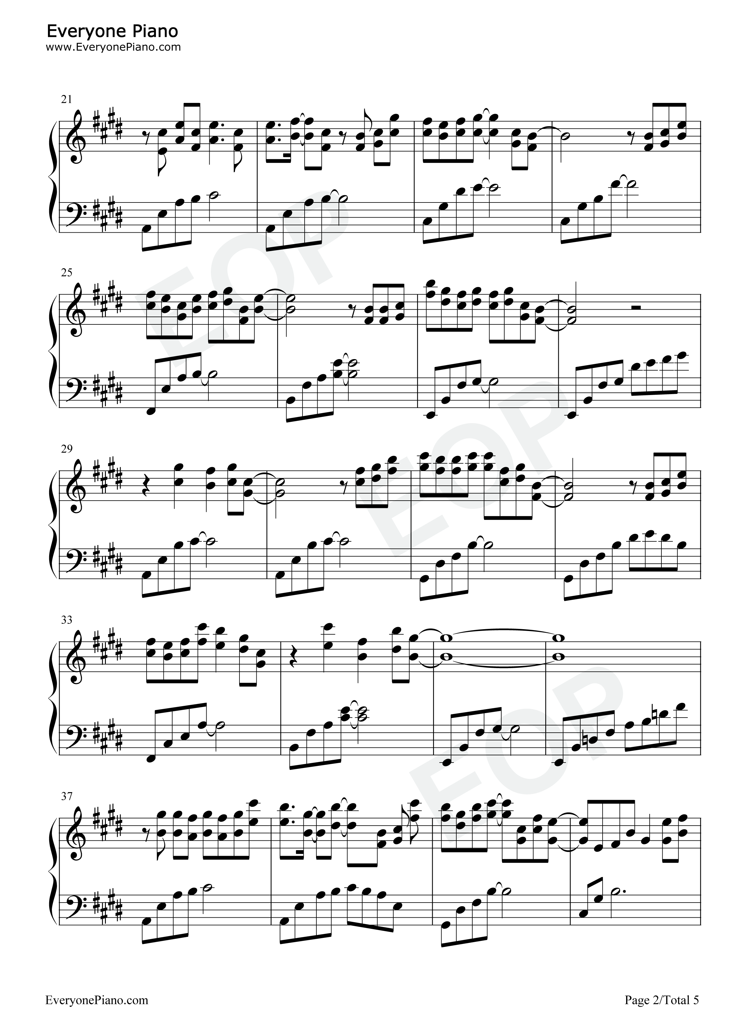 阿楚姑娘钢琴谱_梁凡