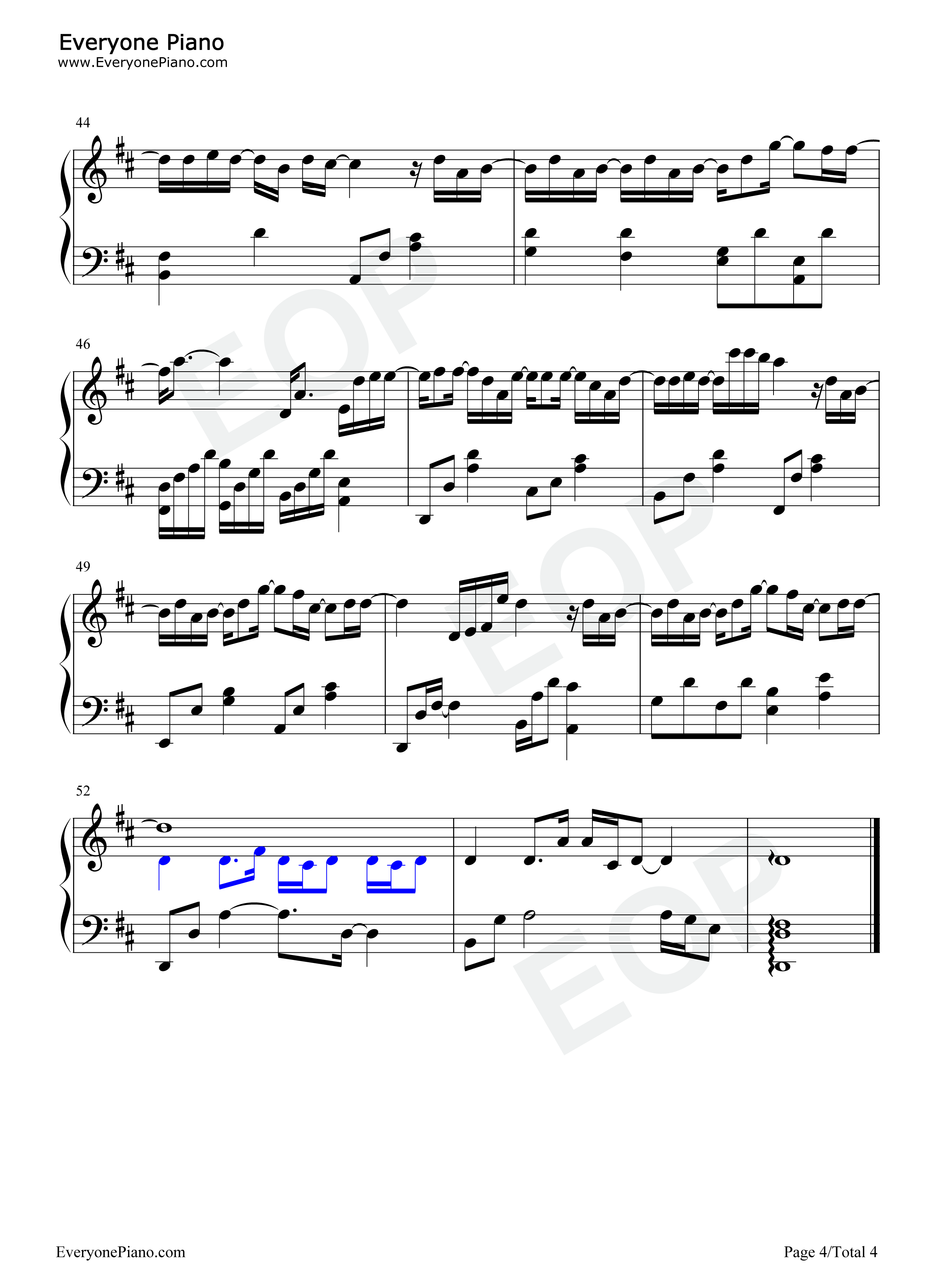 暂时的记号钢琴谱_林俊杰