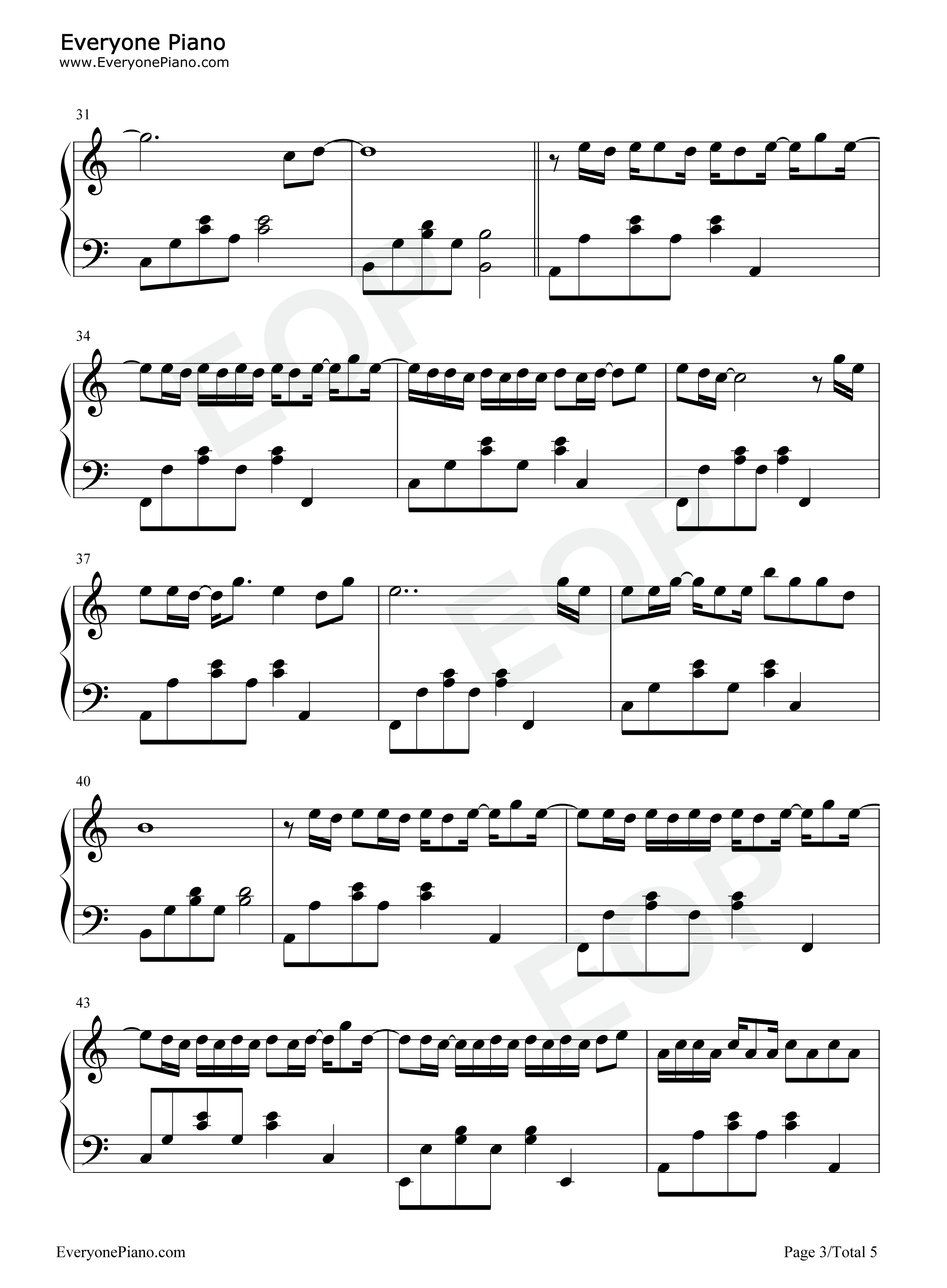 十八钢琴谱_陈雪凝