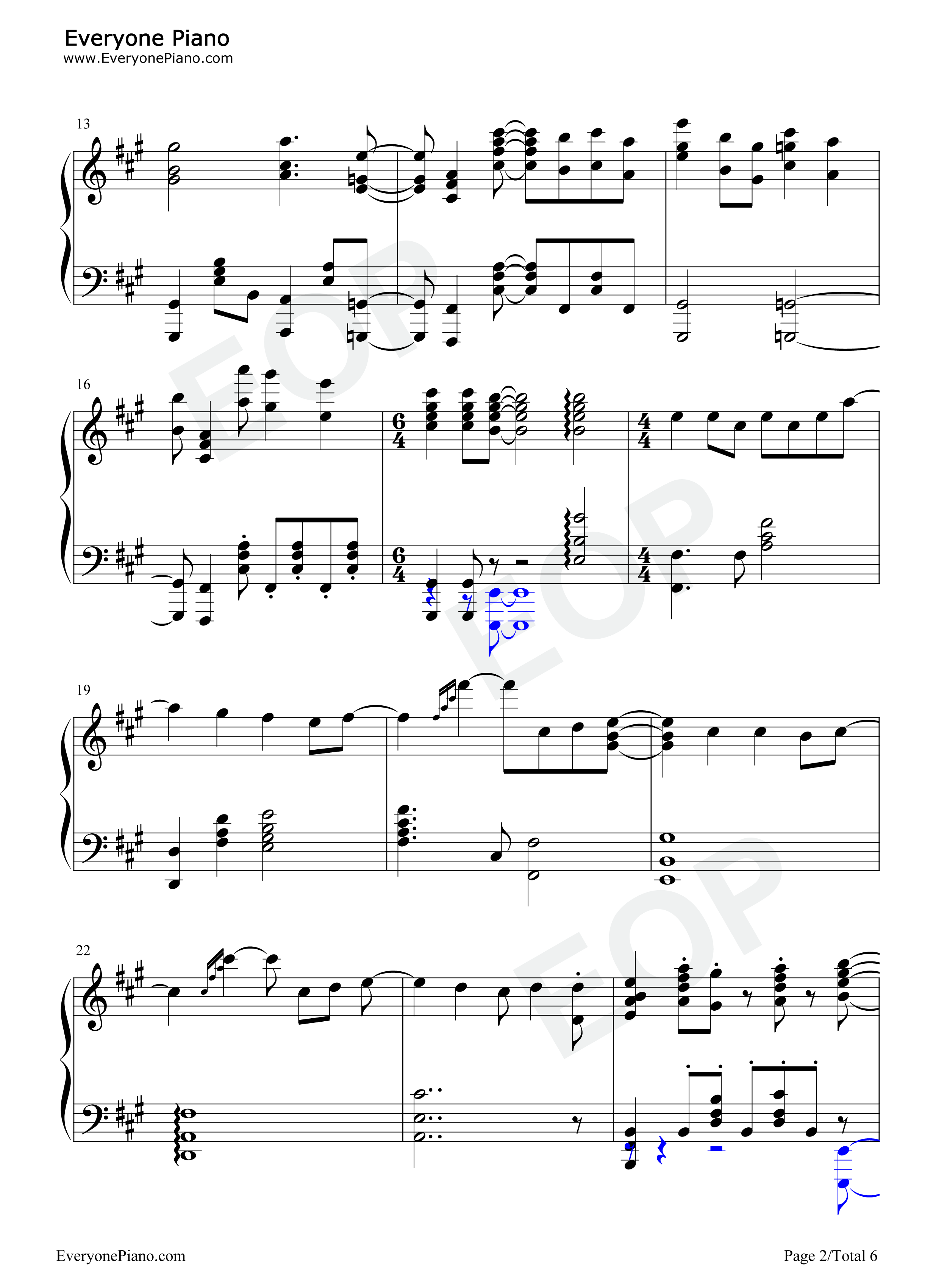 永遠のAria钢琴谱_雨宫天