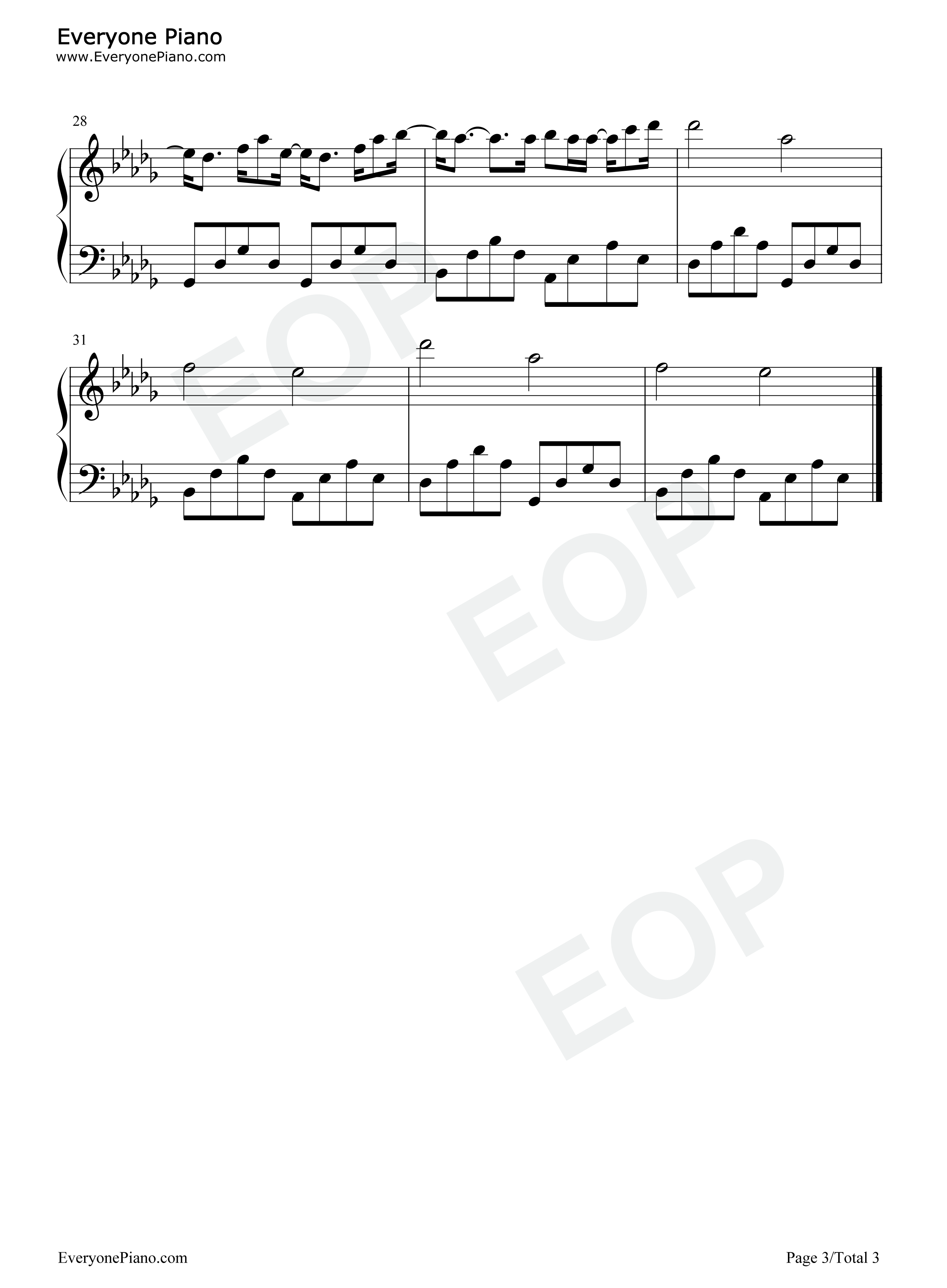 等风吹钢琴谱_不是花火呀_小田音乐社