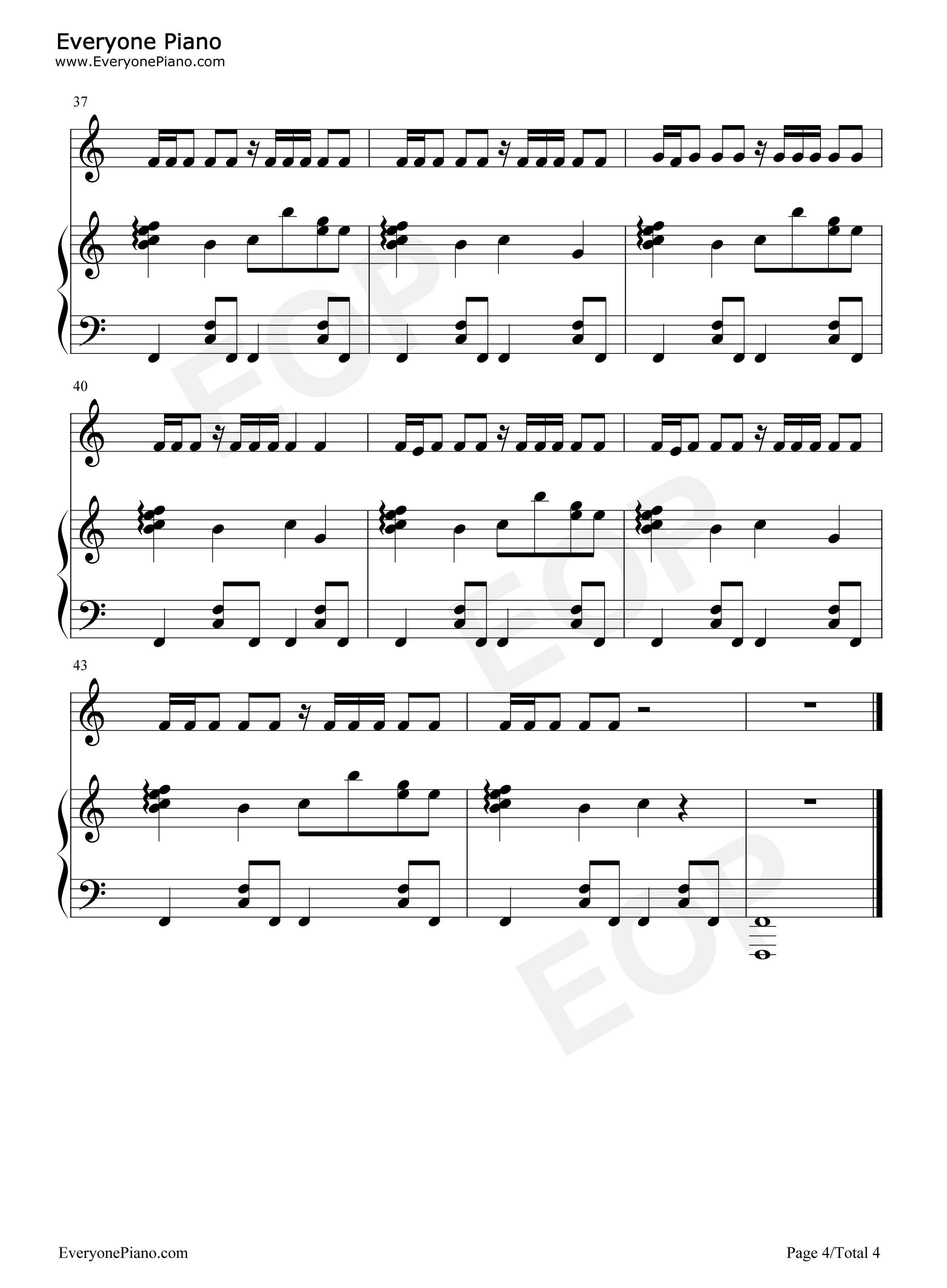 忍者钢琴谱_周杰伦