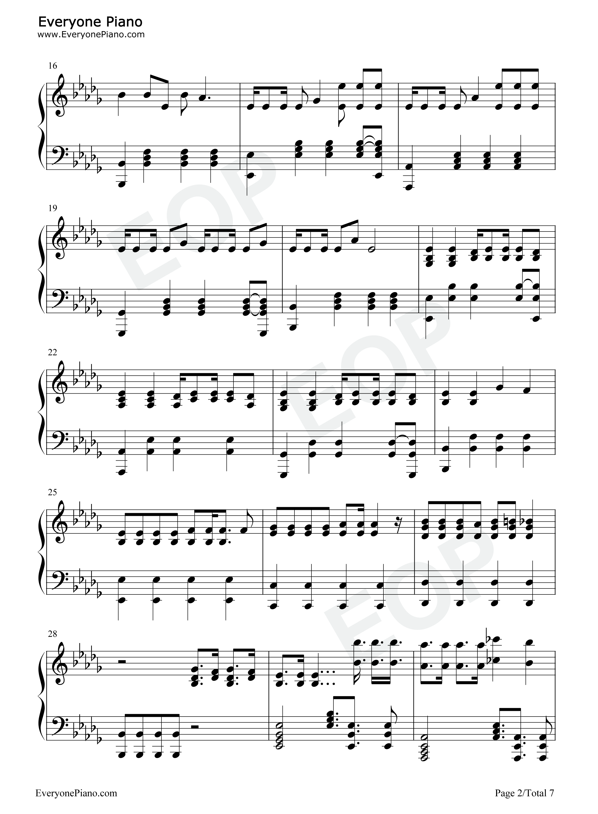 PTT_Paint_the_Town钢琴谱_本月少女_Loona