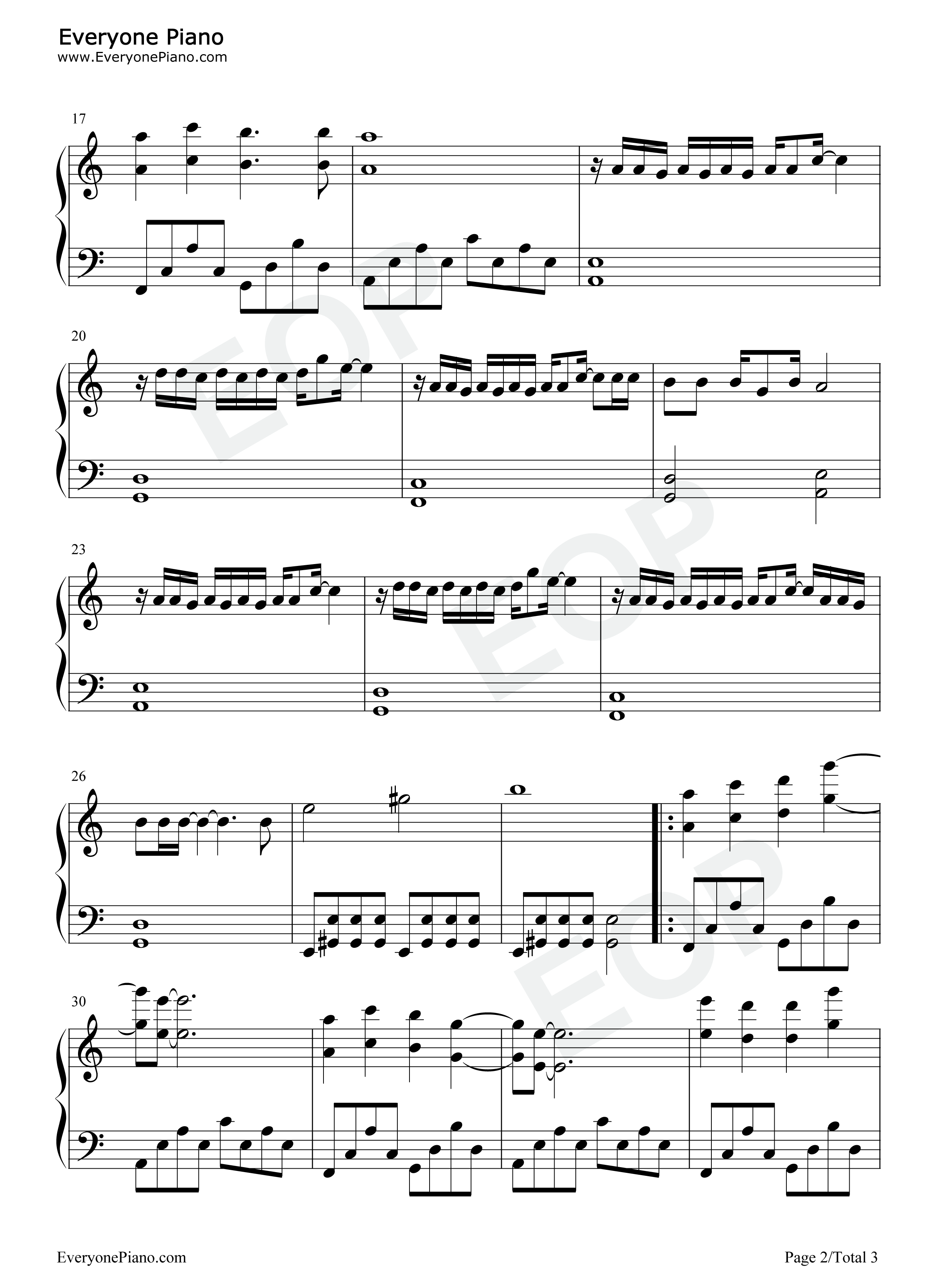 那年年少钢琴谱_宋宇宁