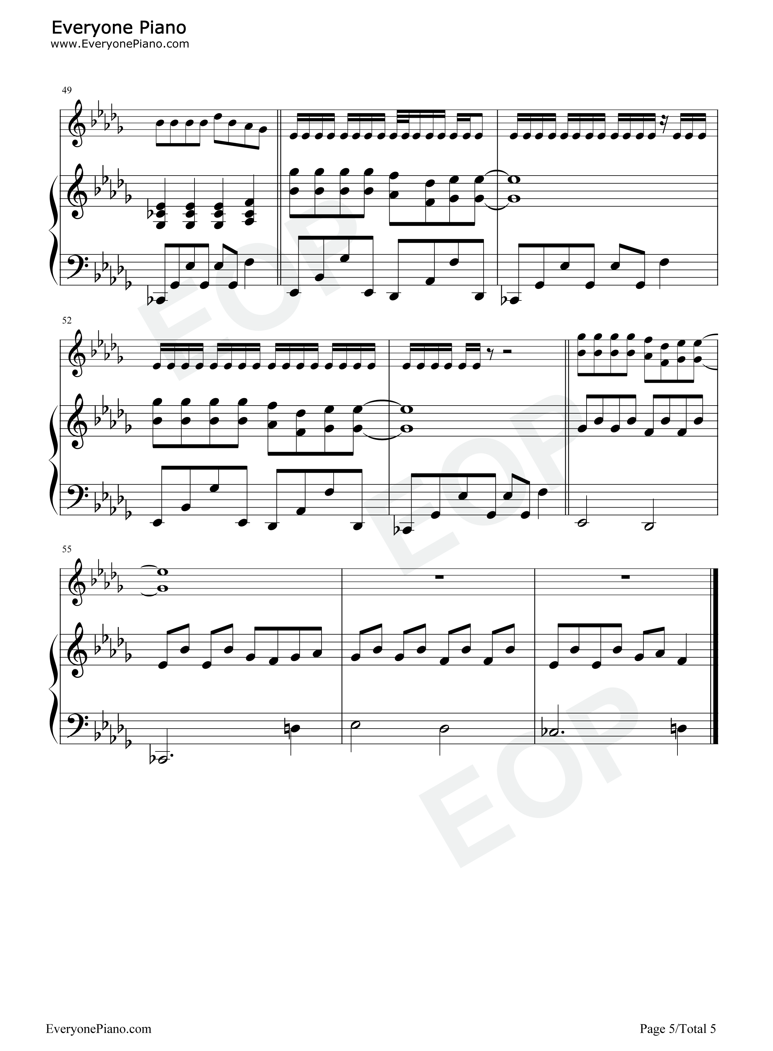 爸我回来了钢琴谱_周杰伦