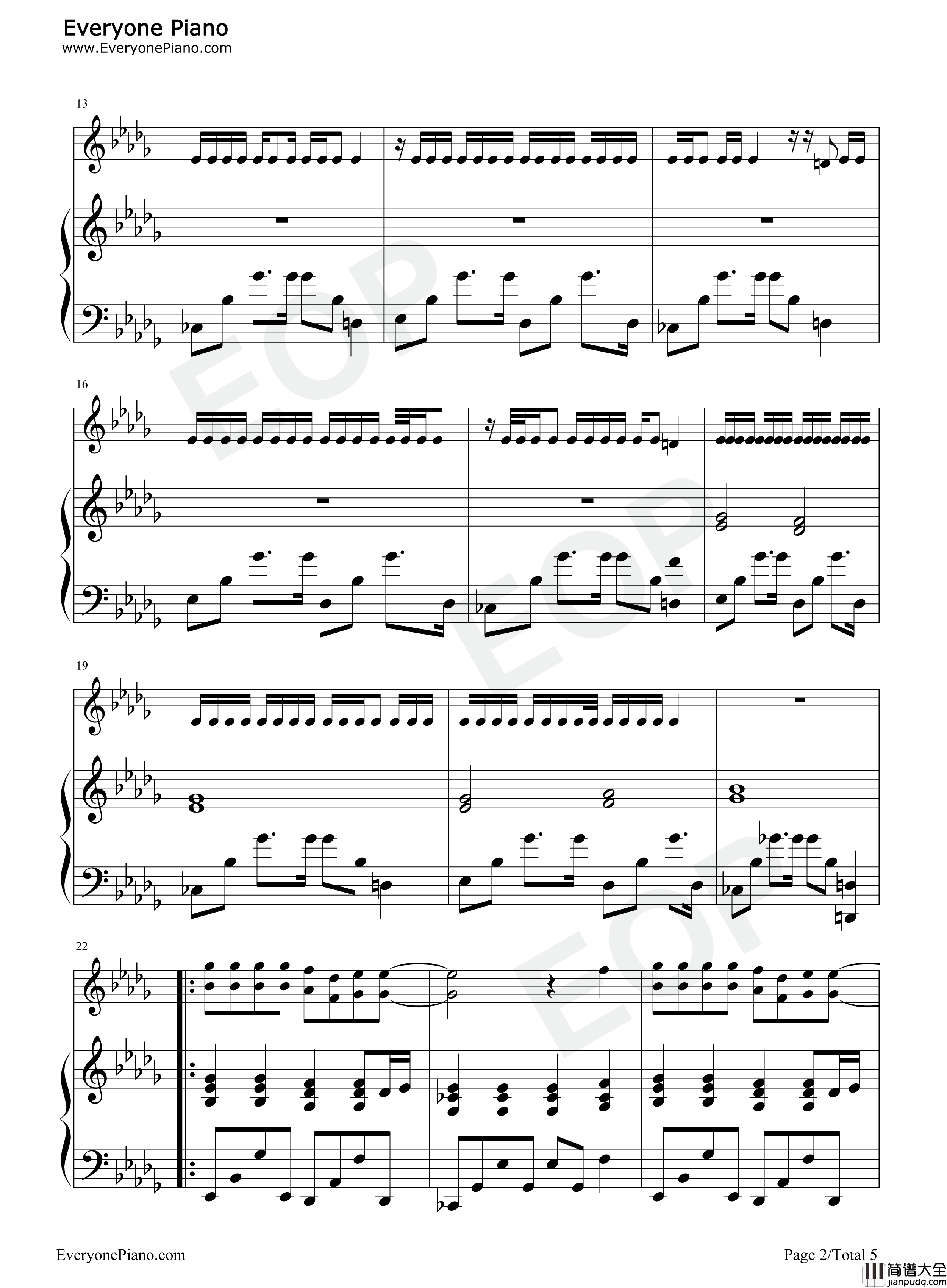 爸我回来了钢琴谱_周杰伦