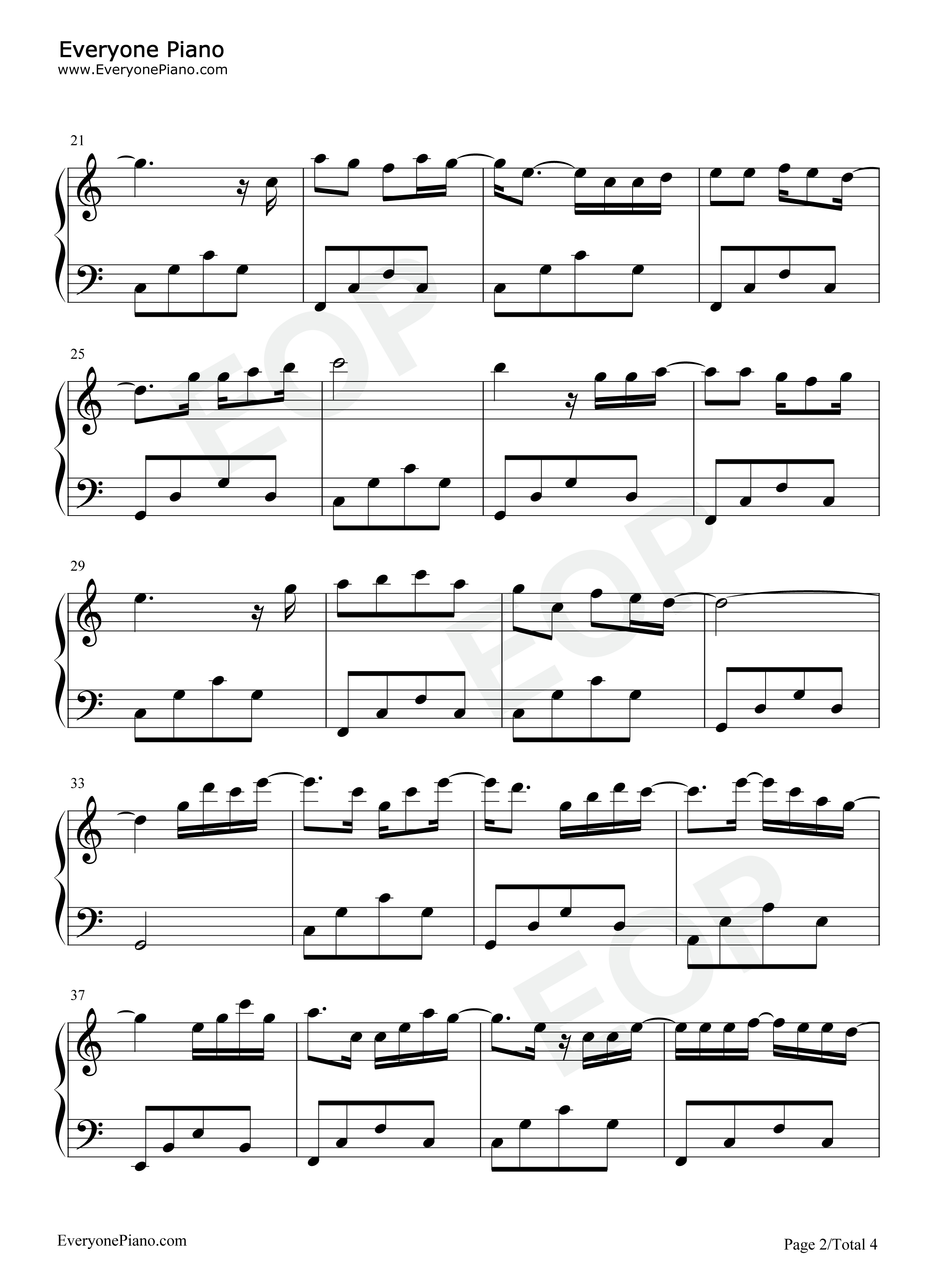 New_Boy钢琴谱_房东的猫_朴树