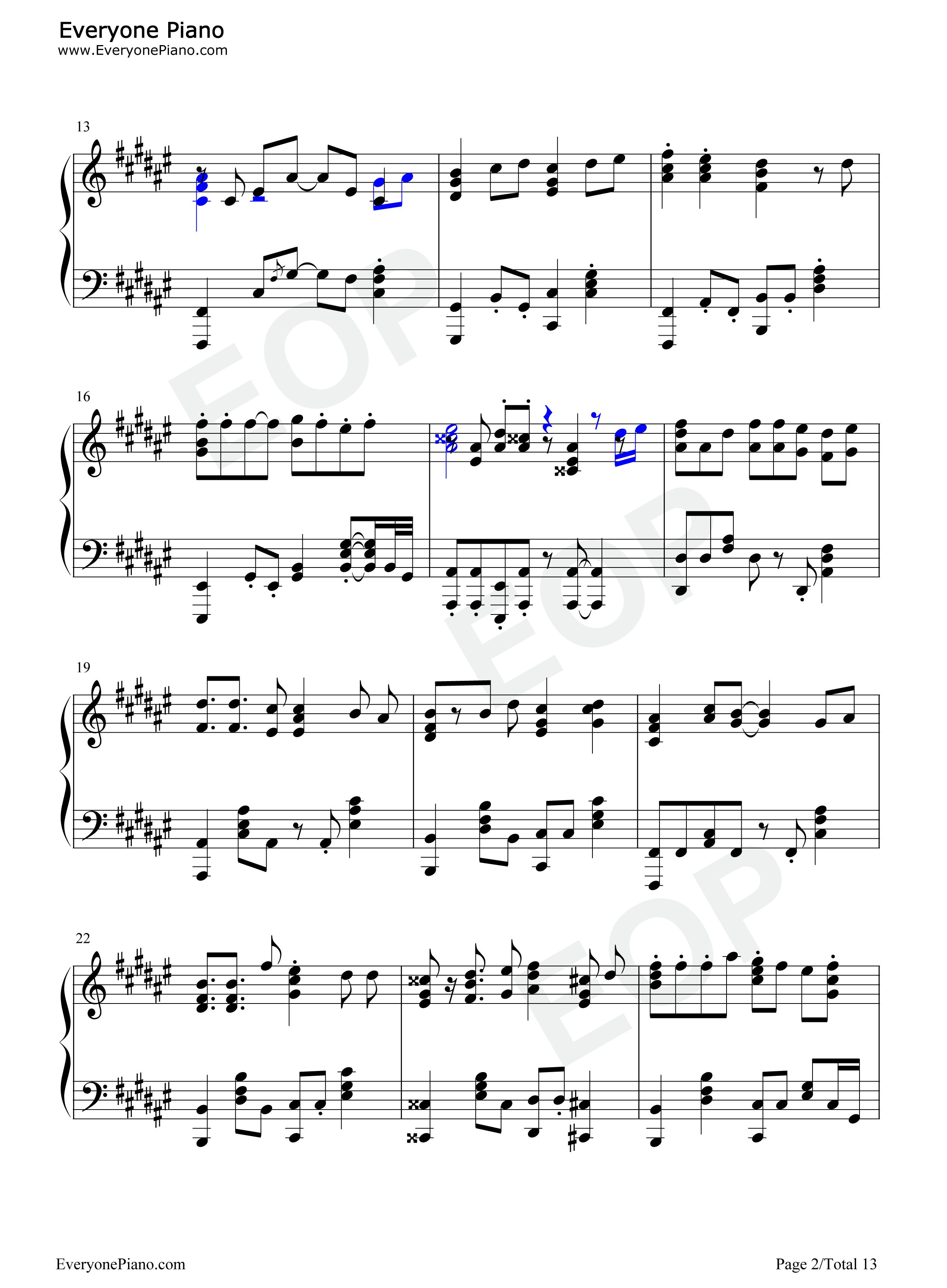 ウェルカム_トゥ_ブリリアントパーティ钢琴谱_上坂堇