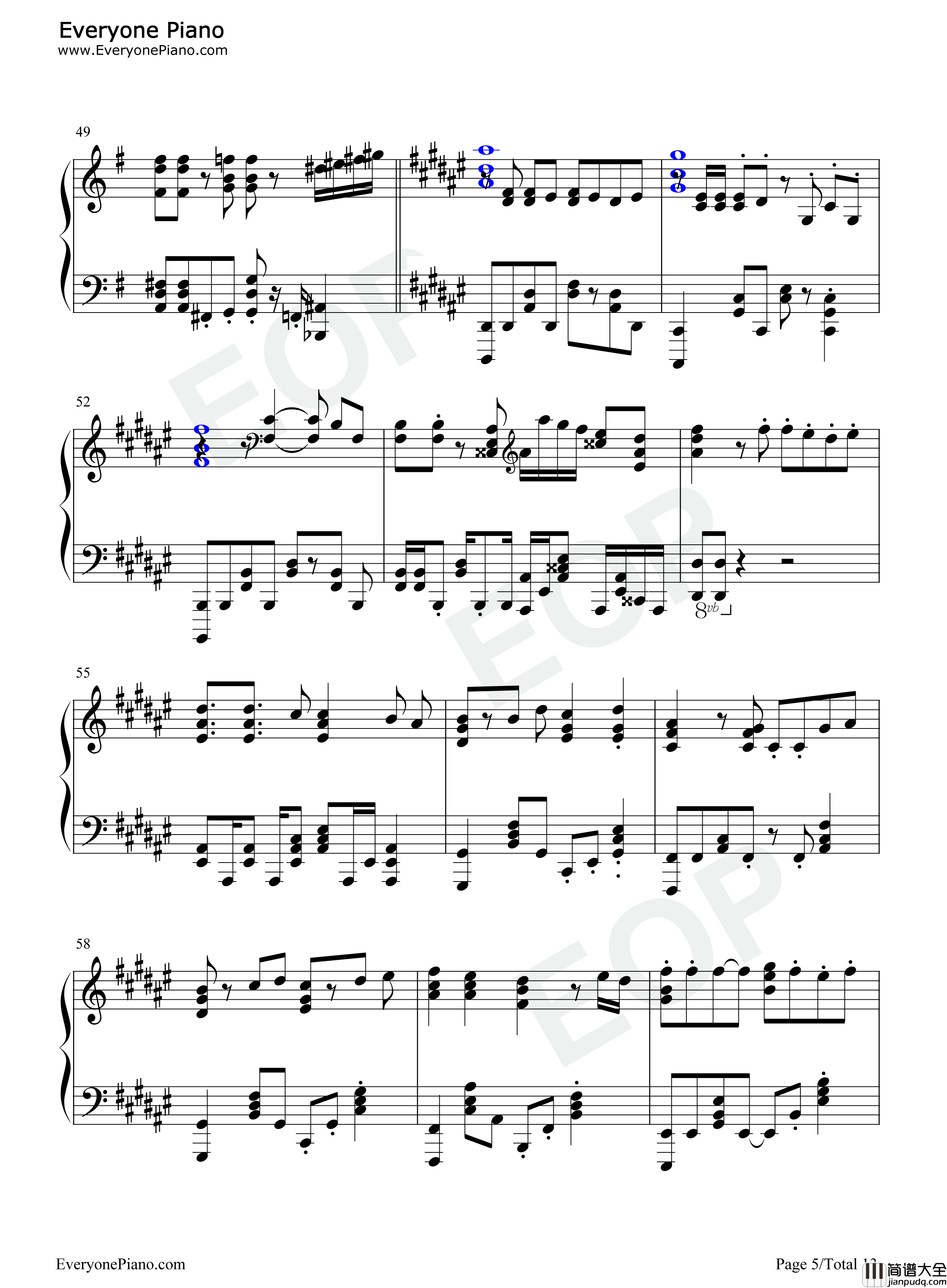 ウェルカム_トゥ_ブリリアントパーティ钢琴谱_上坂堇