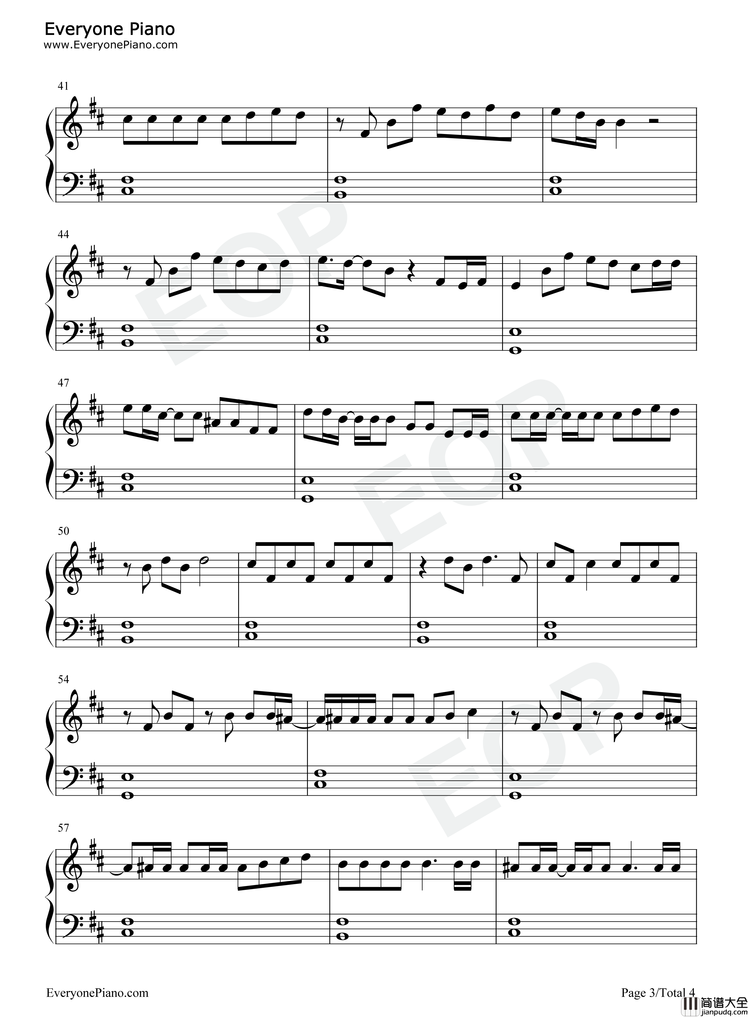 Bills_Bills_Bills钢琴谱_Destiny's_Child