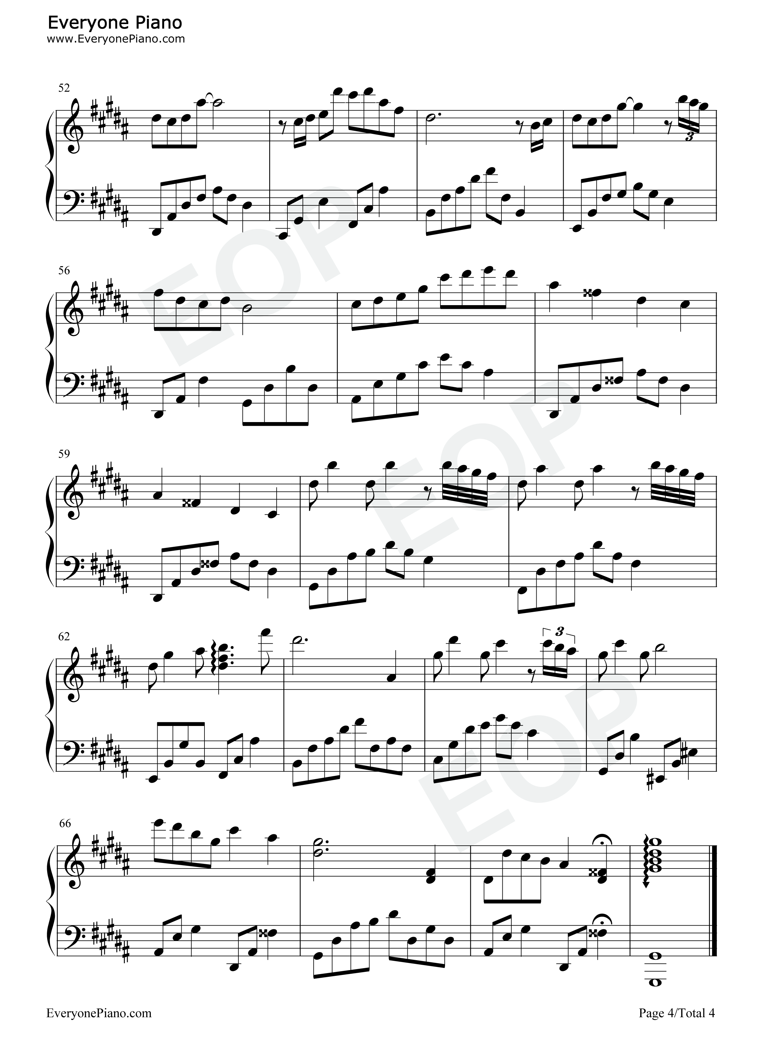 她的悲伤钢琴谱_石进