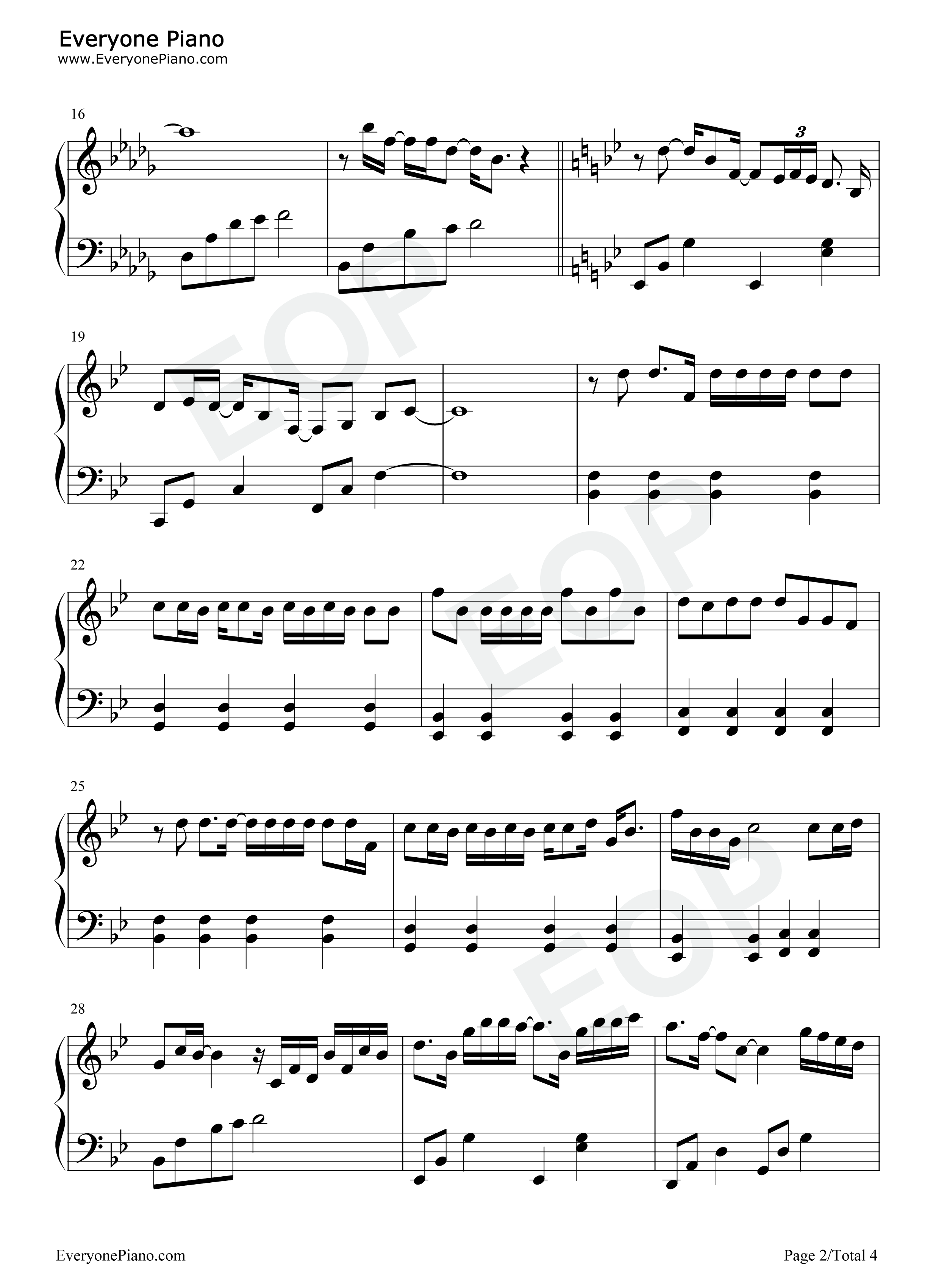 阴天钢琴谱_莫文蔚