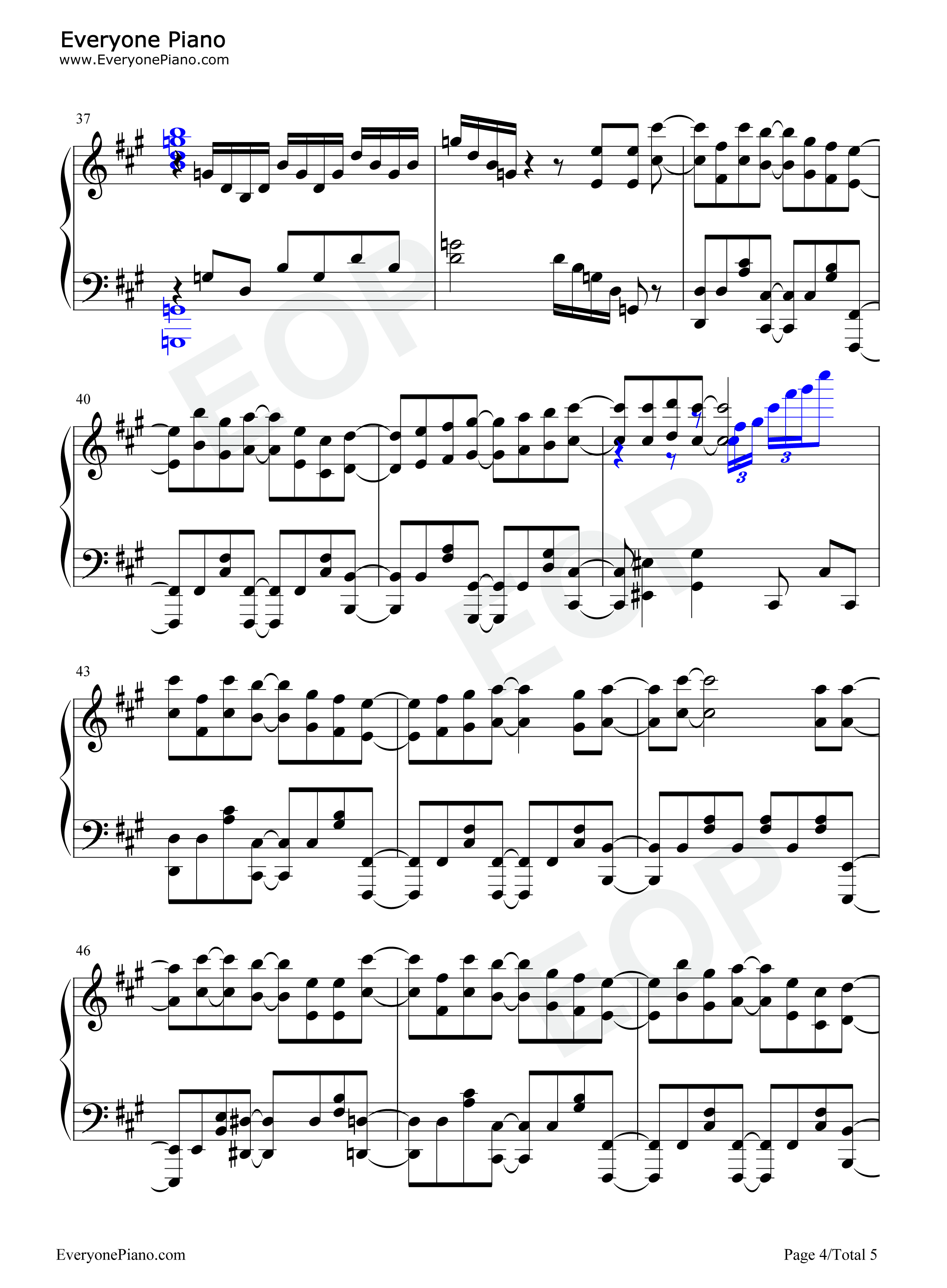 足跡钢琴谱_The_Peggies