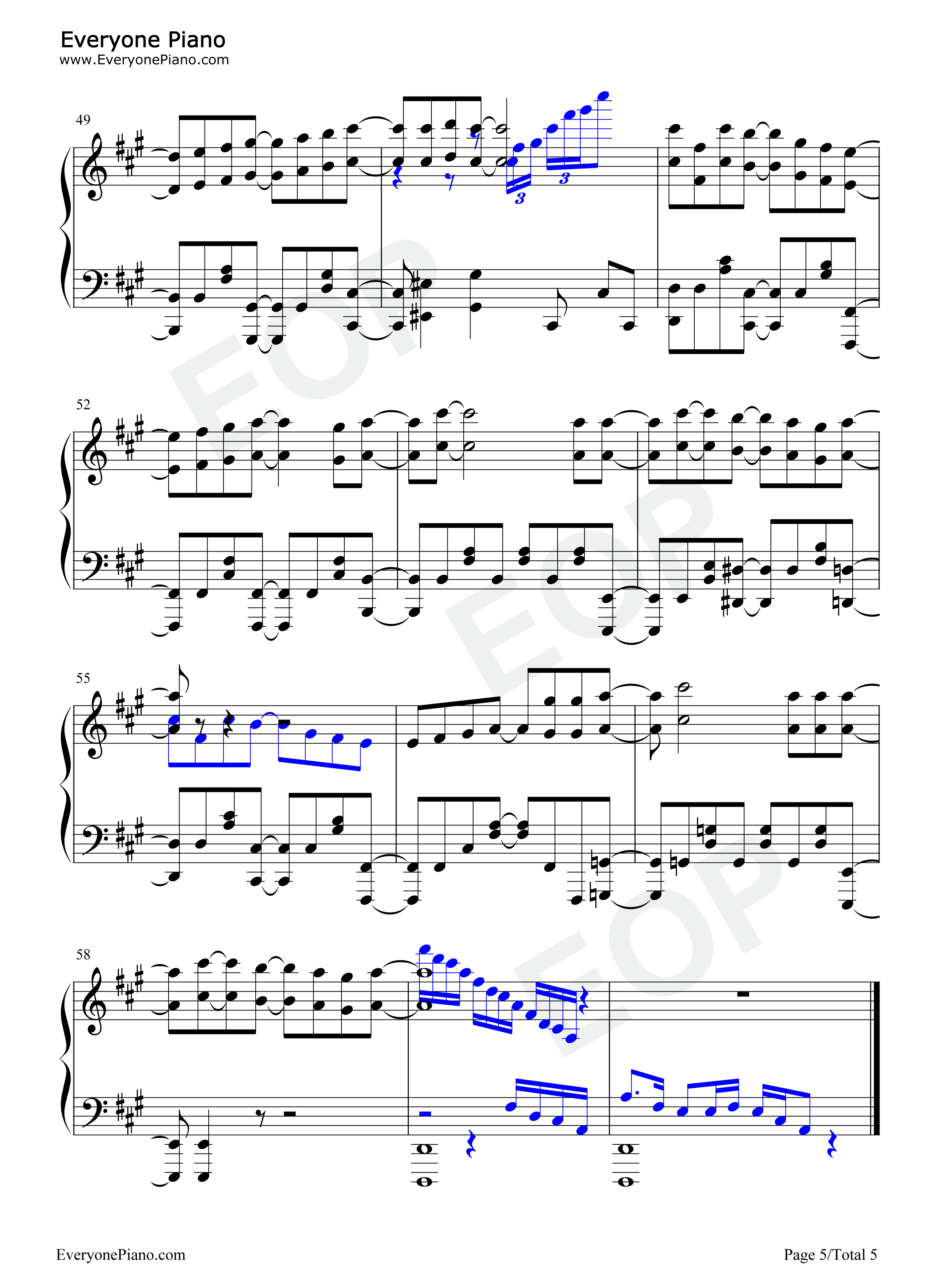 足跡钢琴谱_The_Peggies