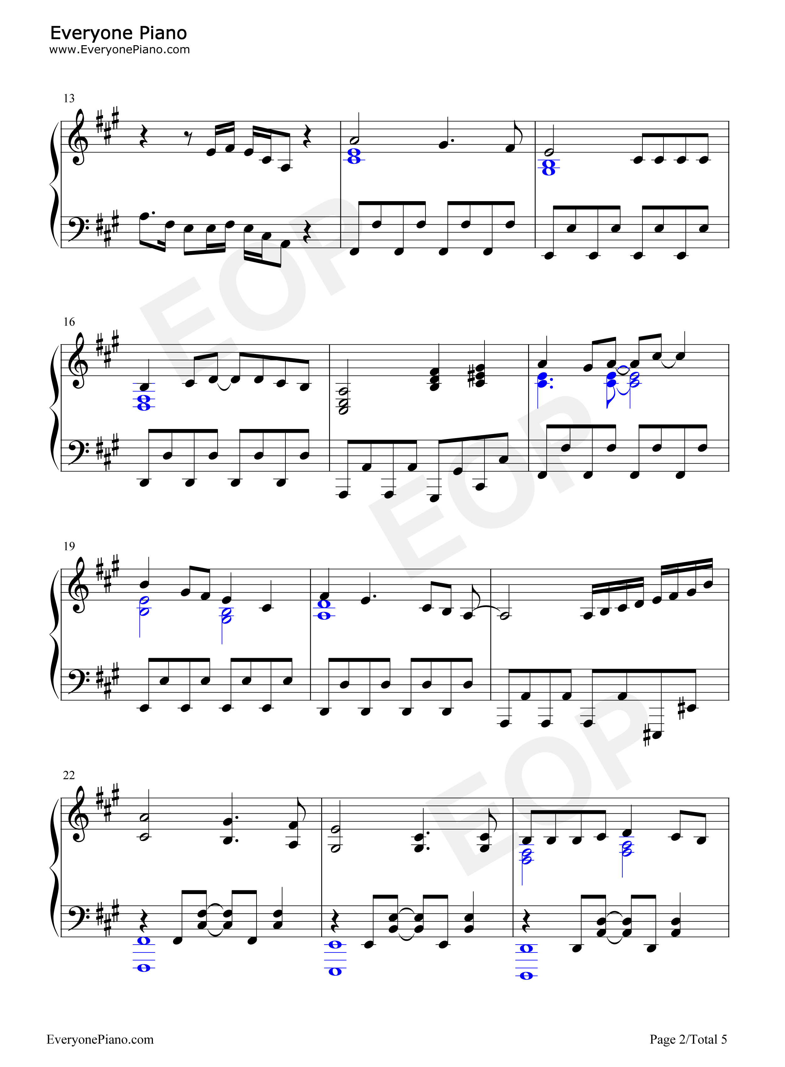 足跡钢琴谱_The_Peggies