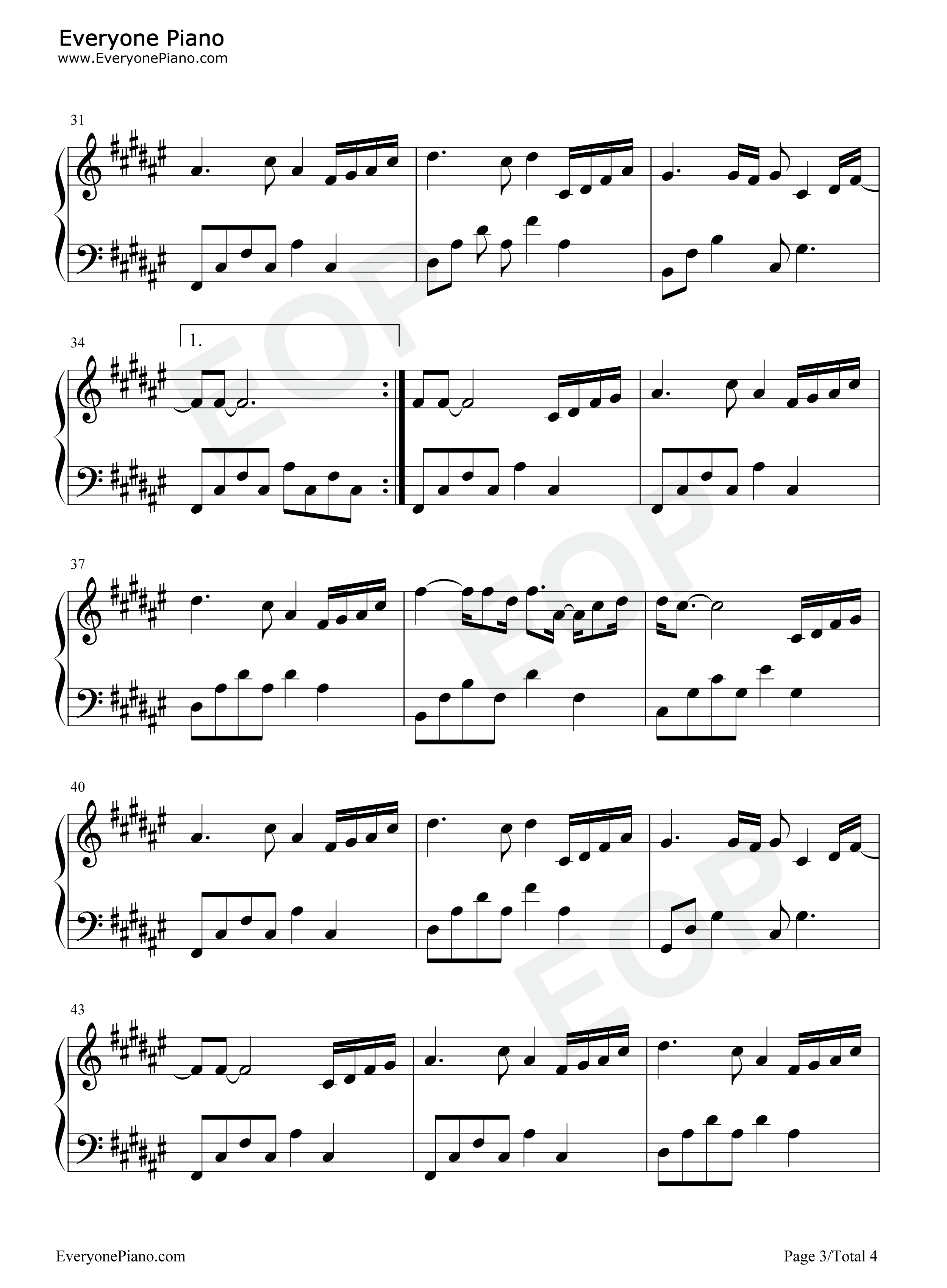 最远的你是我最近的爱钢琴谱_车继铃