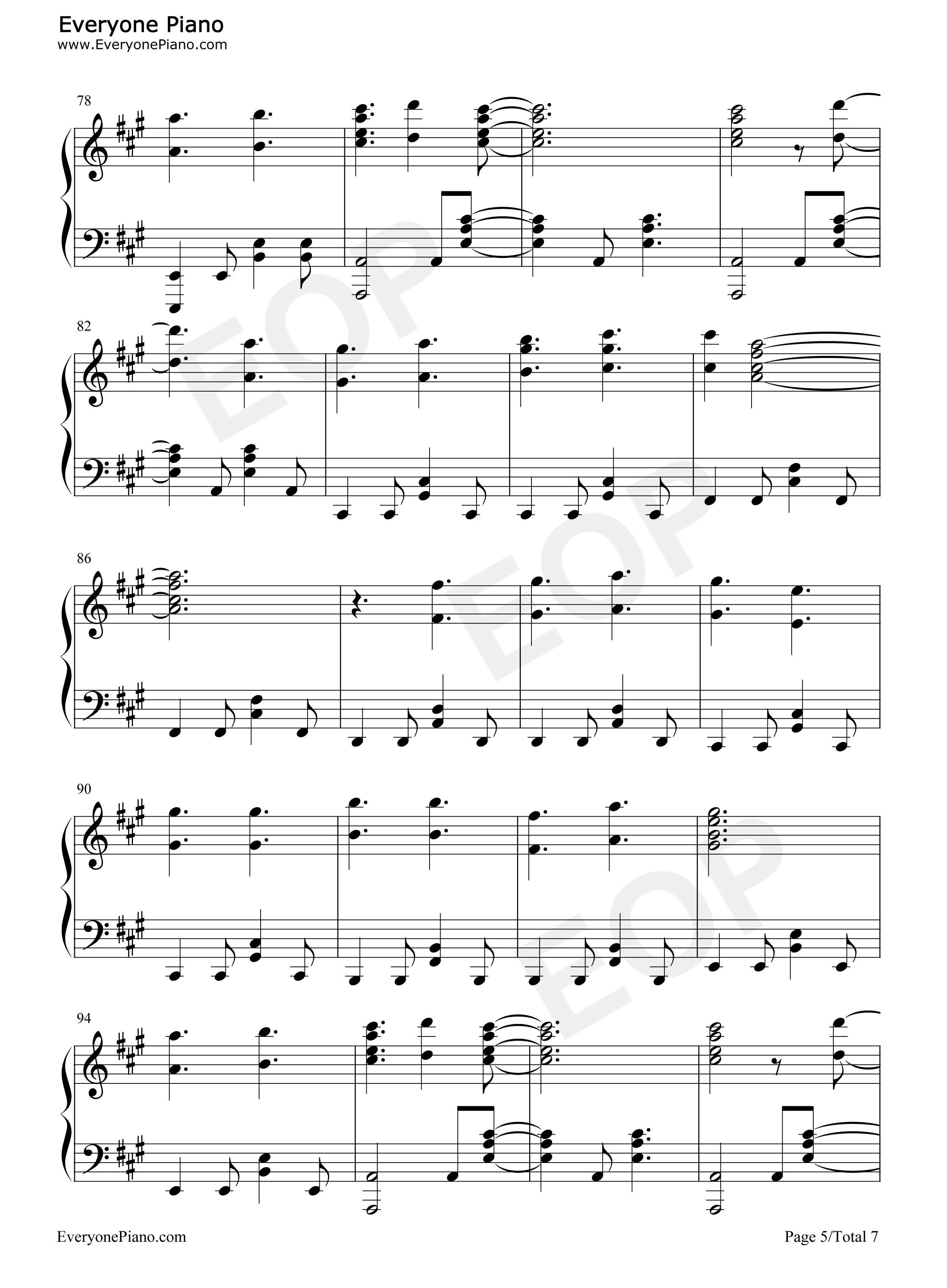 そばかす钢琴谱_JUDY_AND_MARY