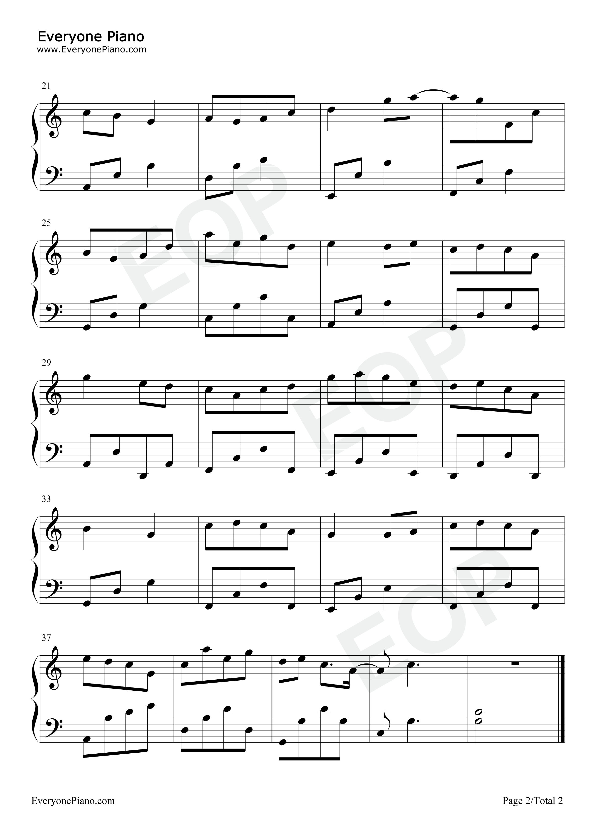 闲时灯照月钢琴谱_Winky诗_知性的小方块