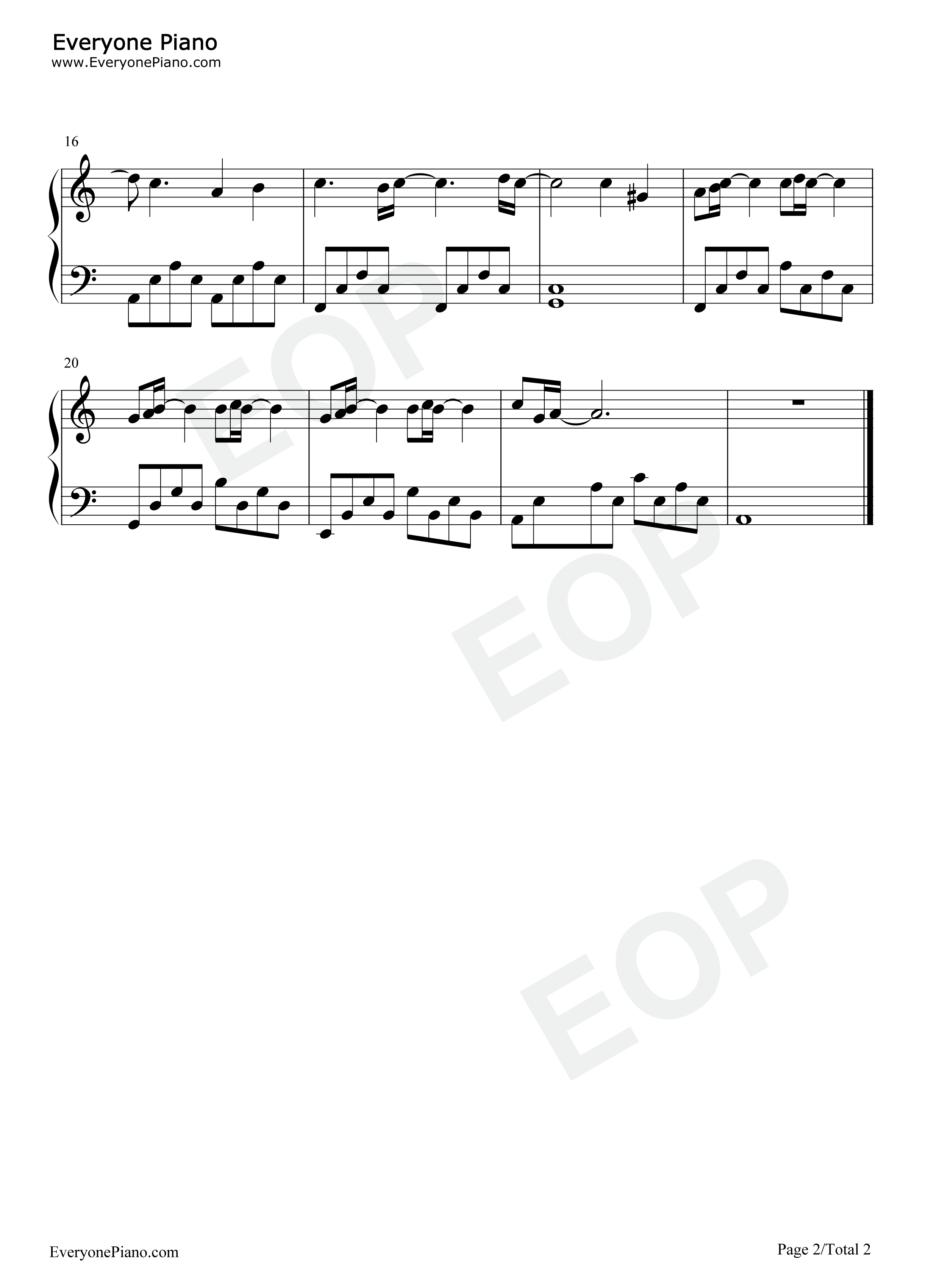 耳语者钢琴谱_梁洁