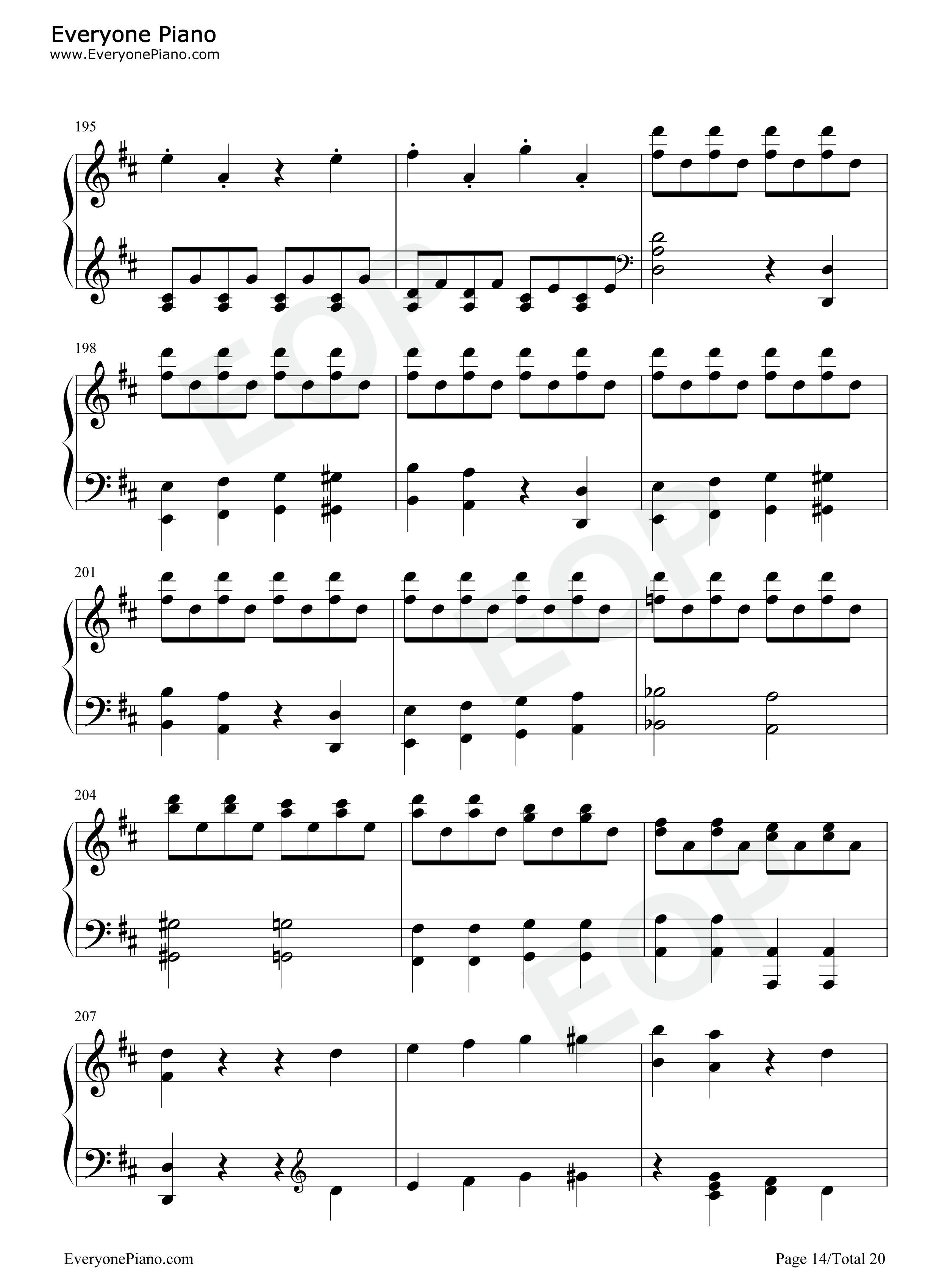 费加罗的婚礼序曲钢琴谱_莫扎特