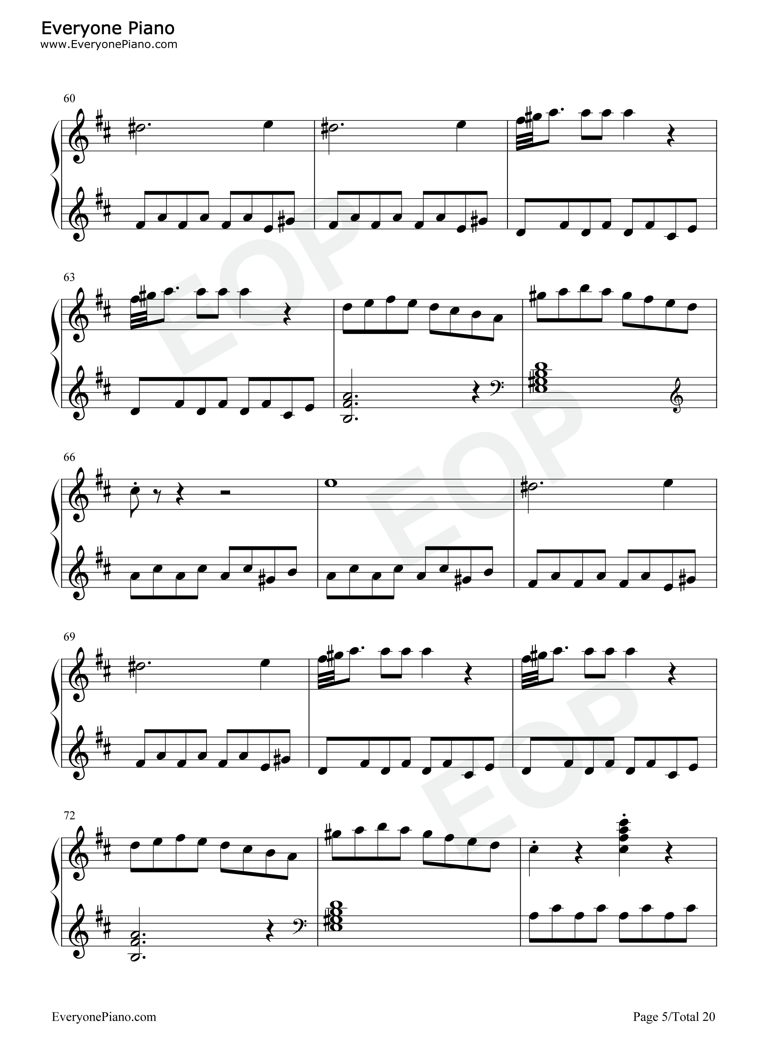 费加罗的婚礼序曲钢琴谱_莫扎特