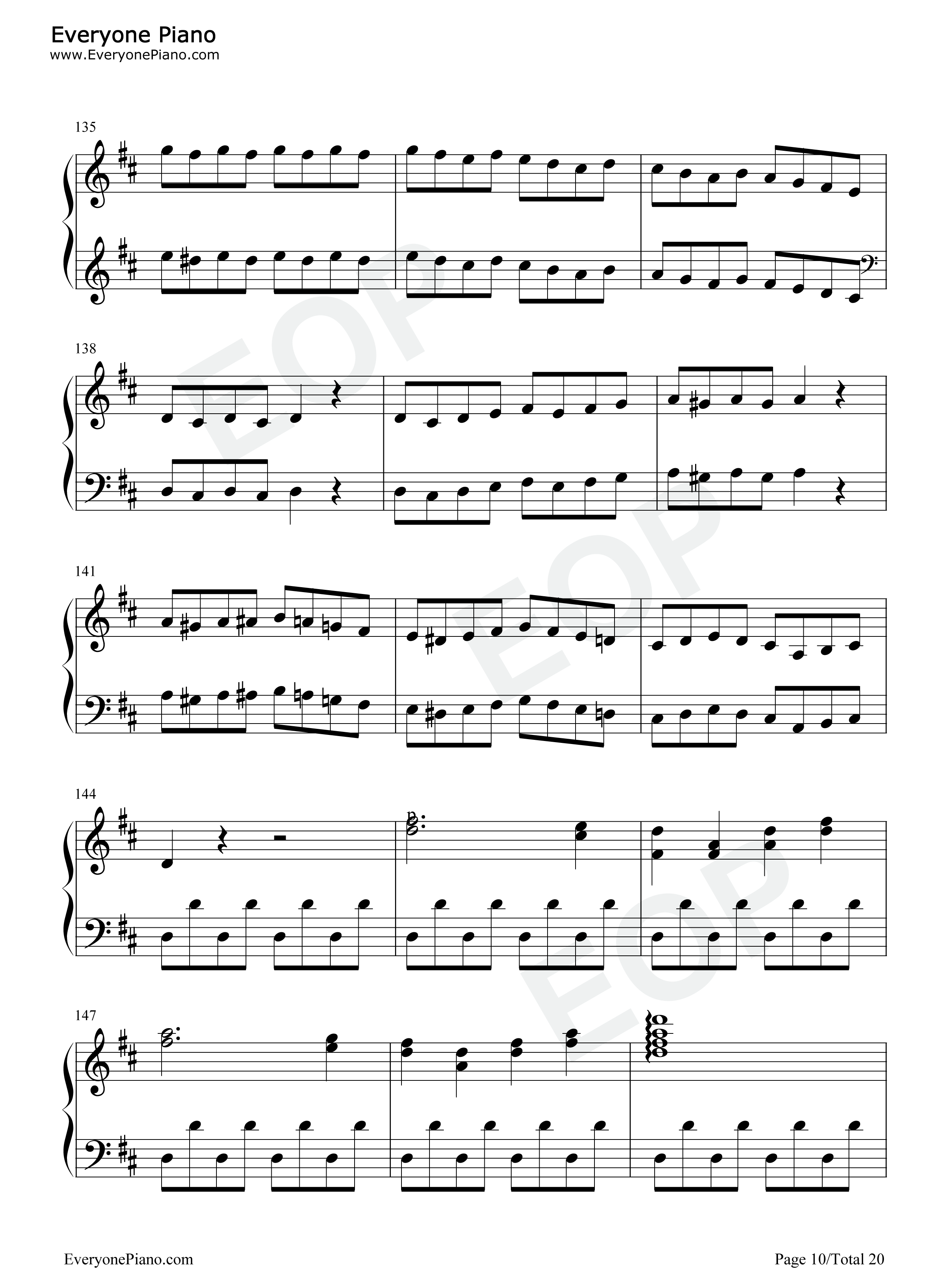 费加罗的婚礼序曲钢琴谱_莫扎特