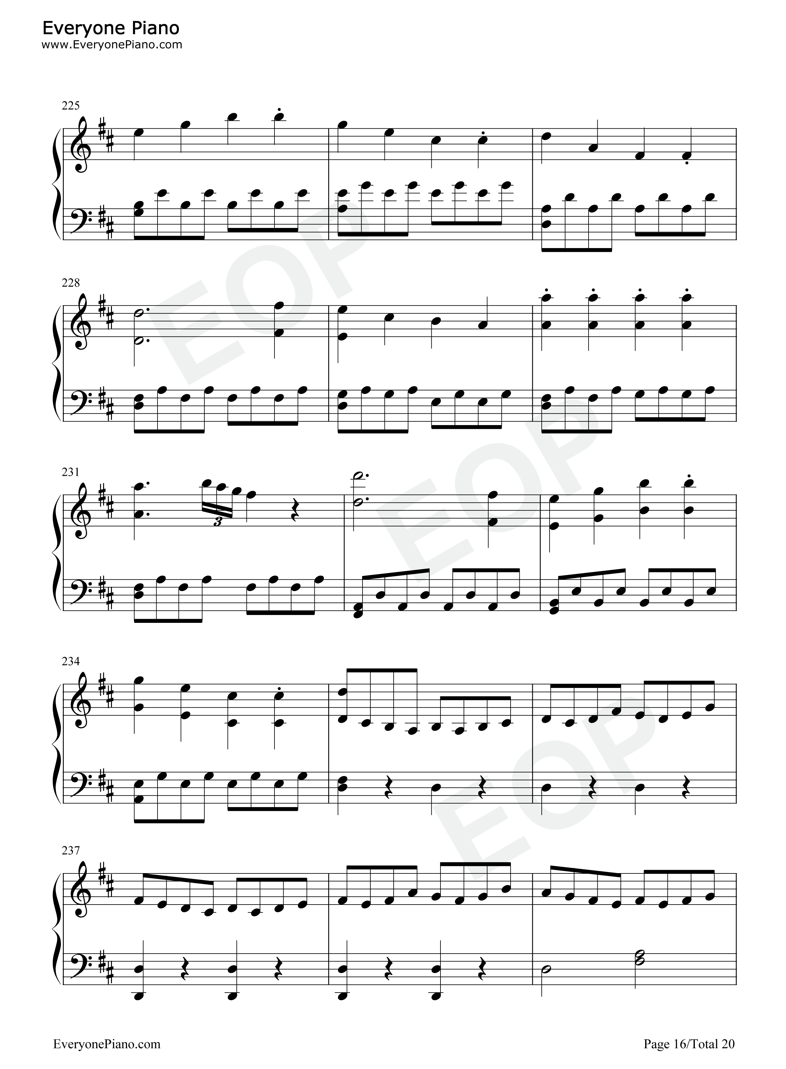 费加罗的婚礼序曲钢琴谱_莫扎特