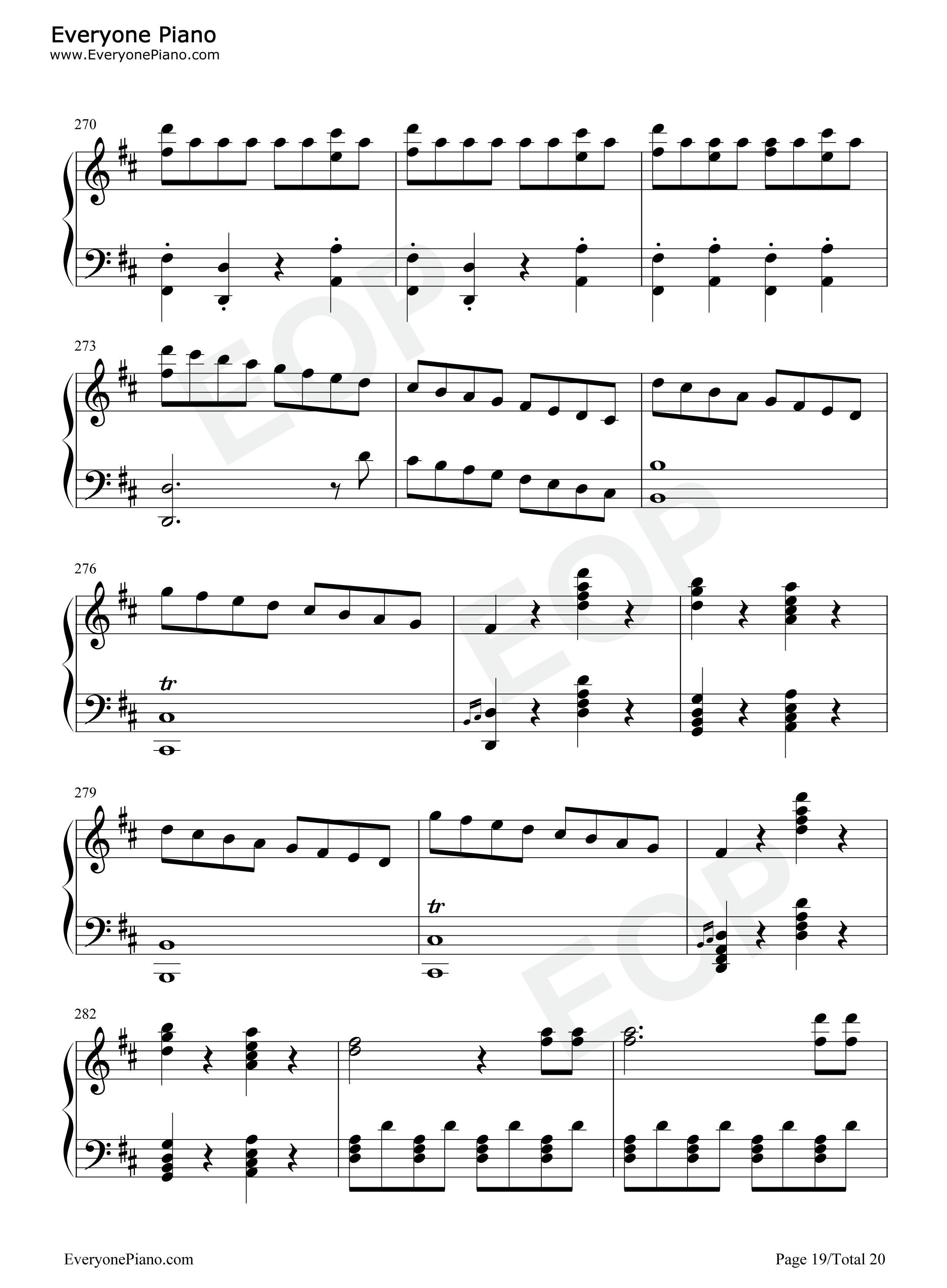 费加罗的婚礼序曲钢琴谱_莫扎特