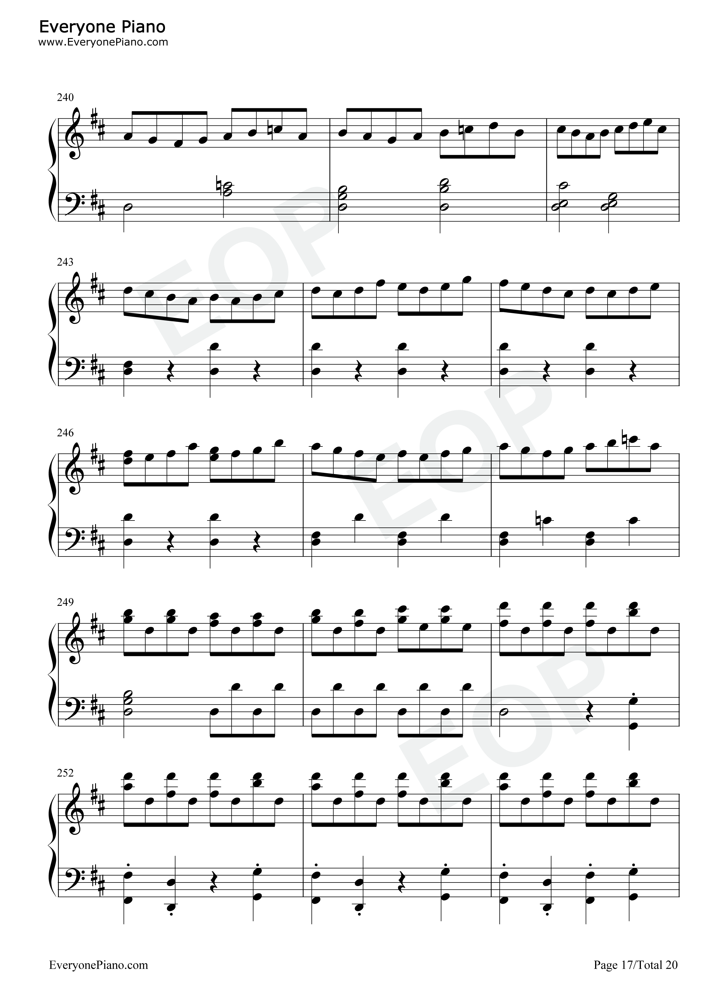 费加罗的婚礼序曲钢琴谱_莫扎特