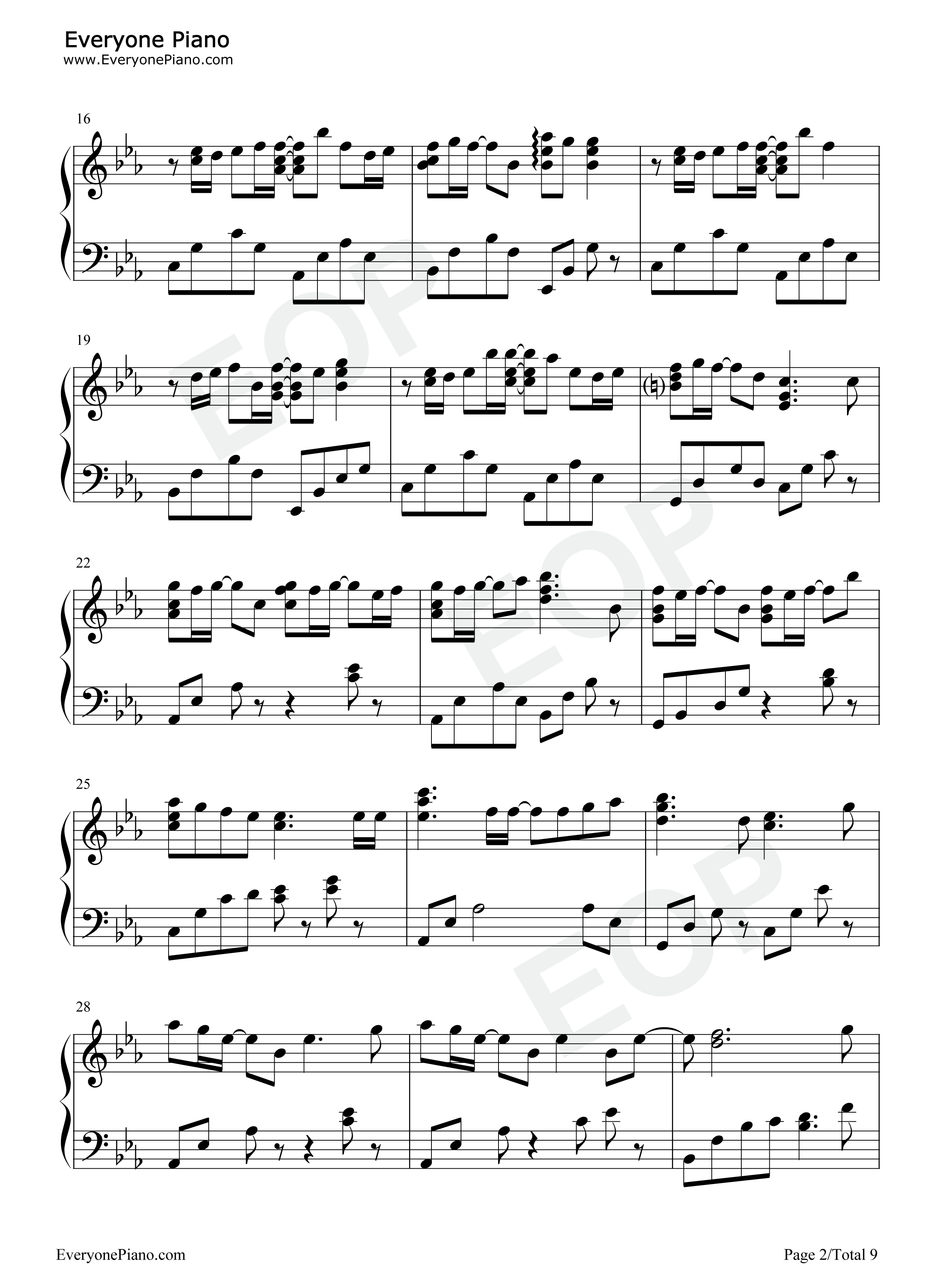 冬がくれた予感钢琴谱_BiBi