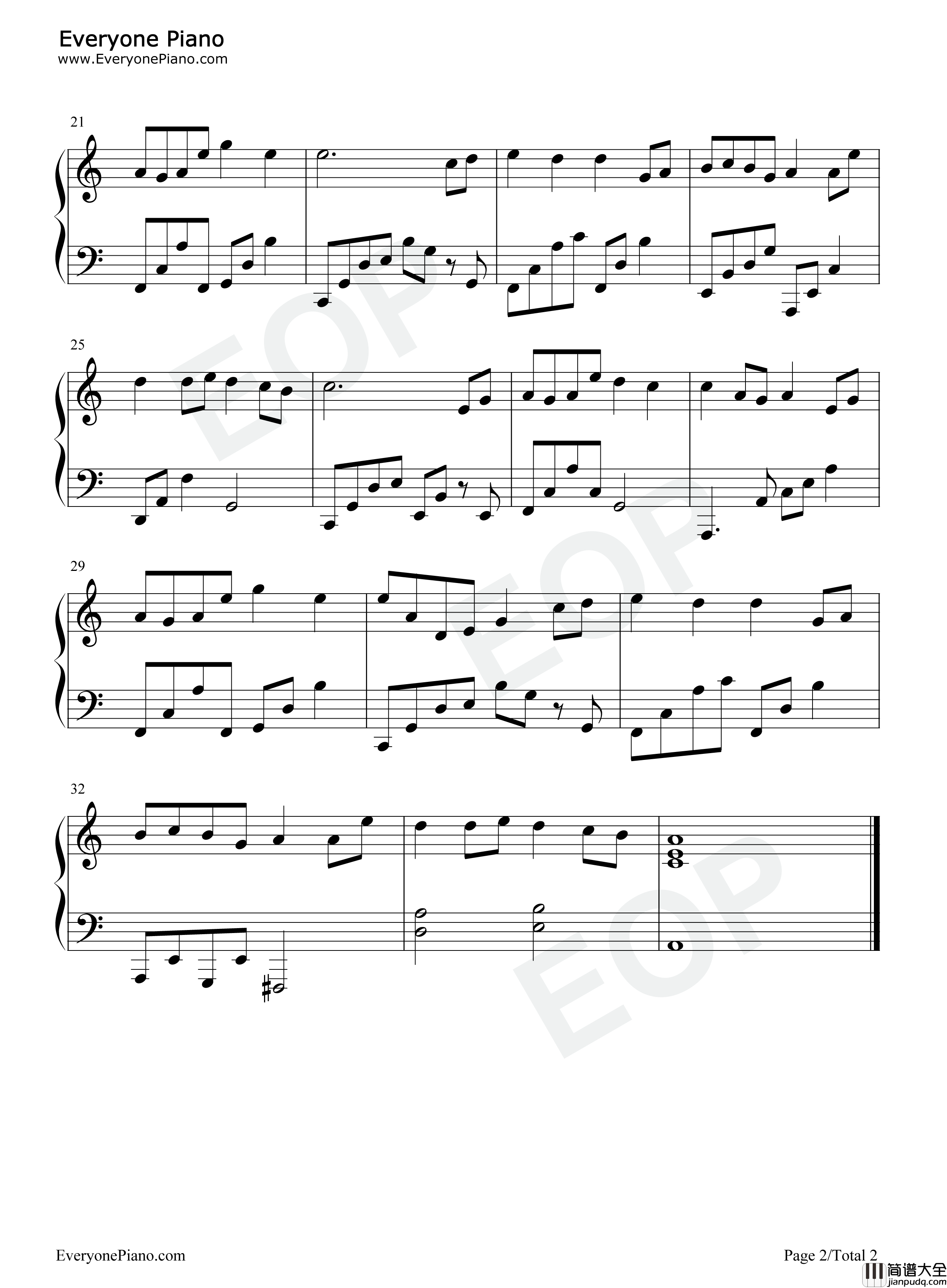 与君相依钢琴谱_等什么君