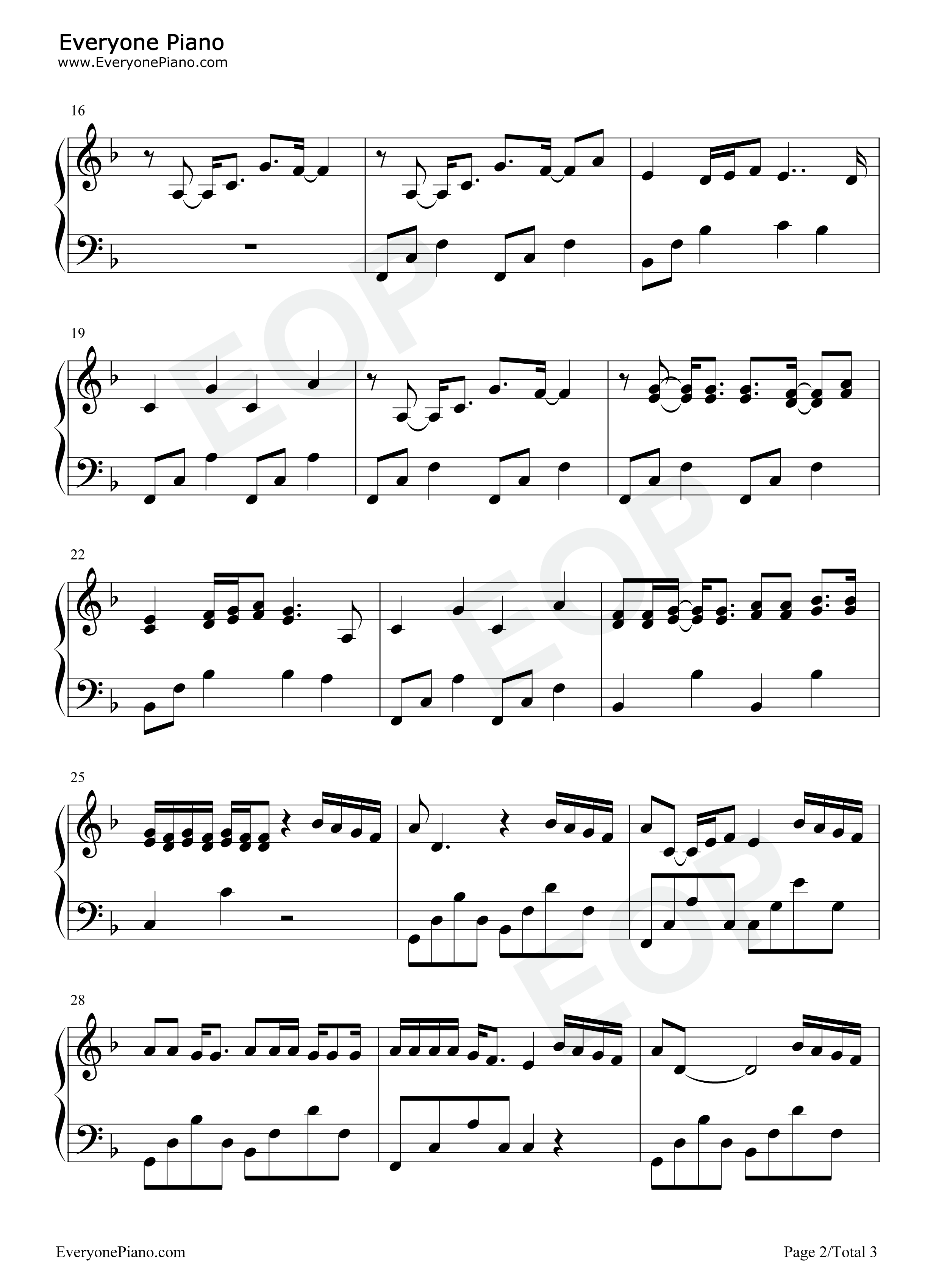 Cover_Me_in_Sunshine钢琴谱_Pink_Willow_Sage_Hart