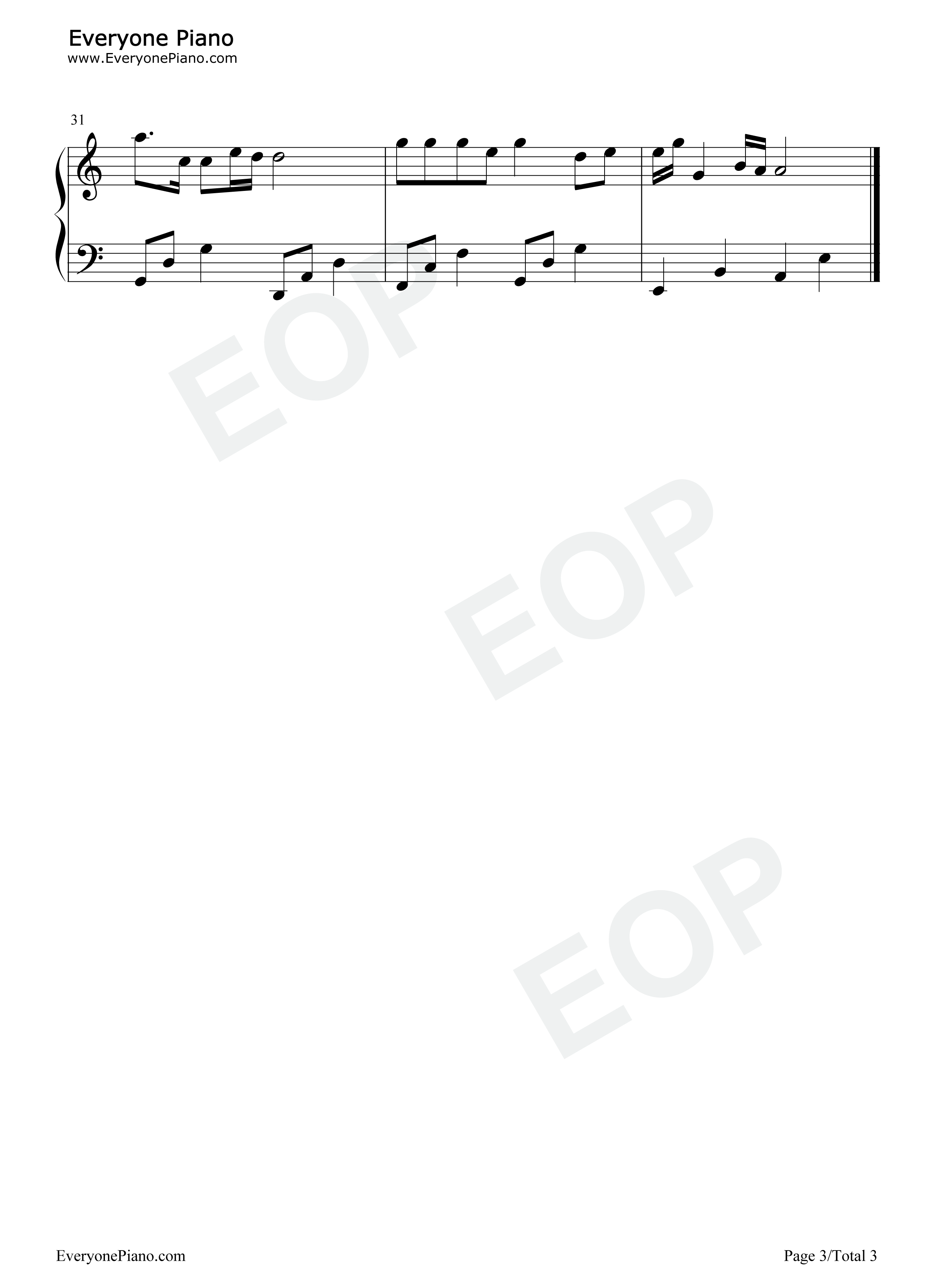 醒来折花钢琴谱_子尧