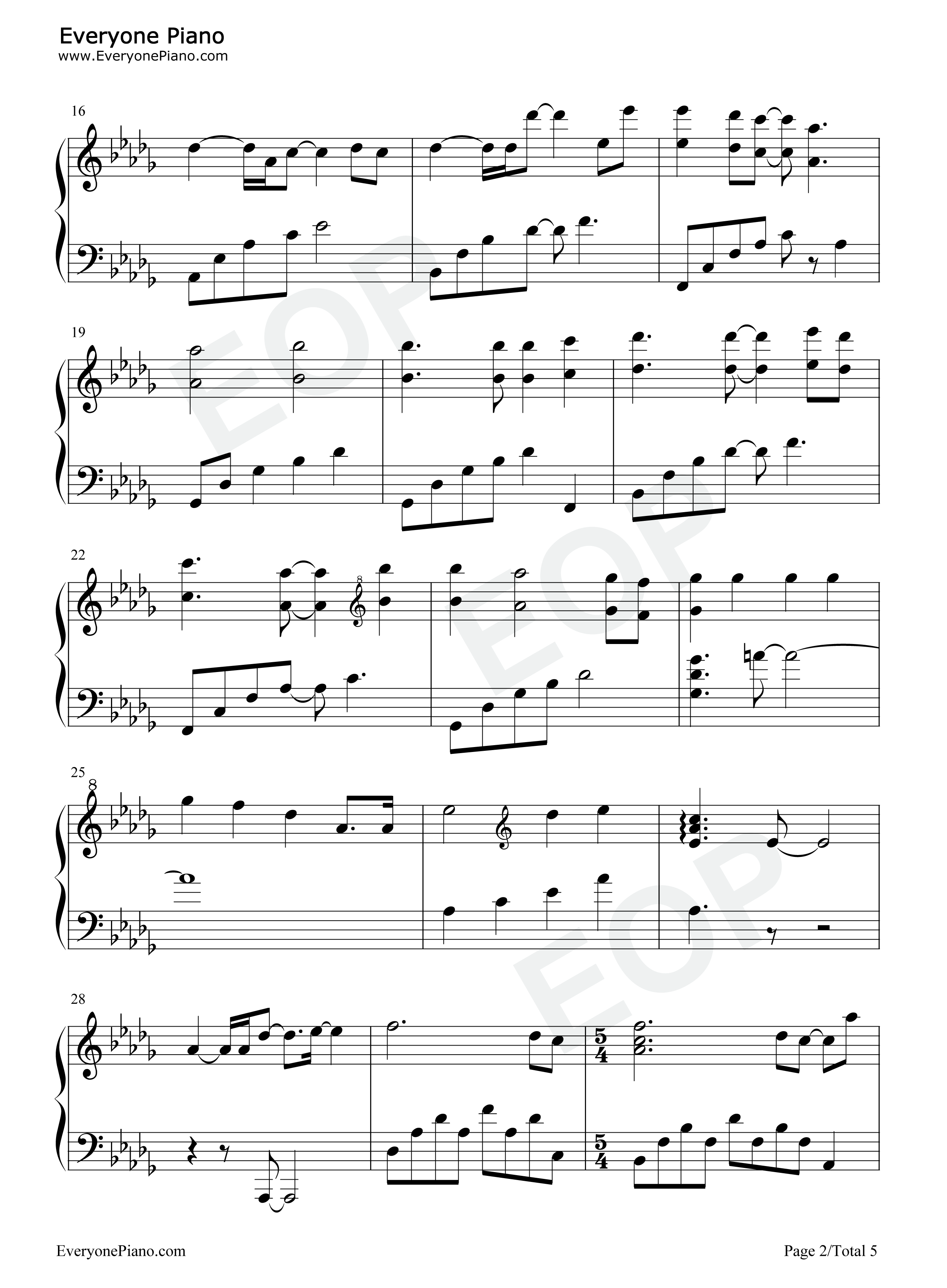 For_River钢琴谱_Kan_Gao