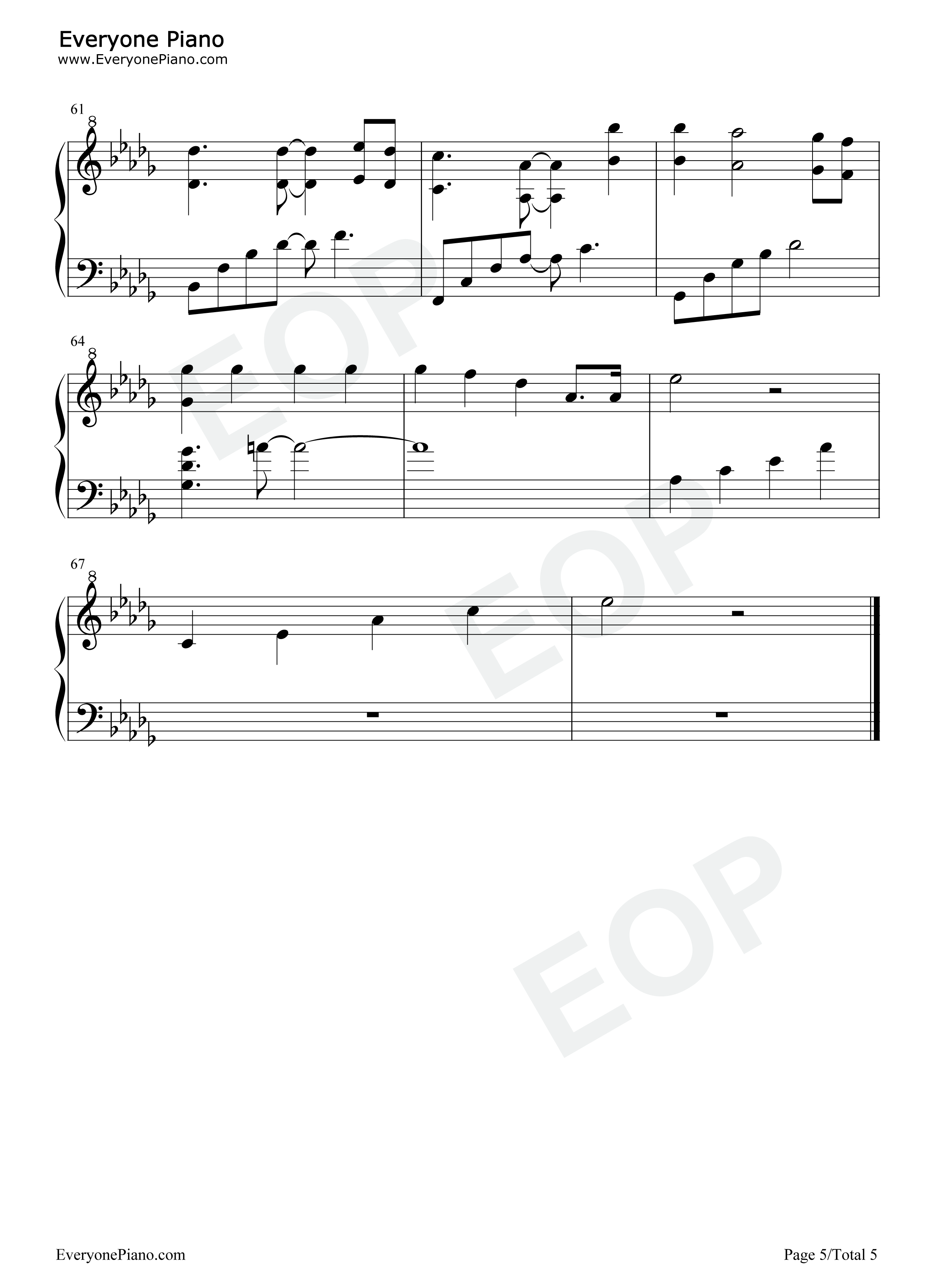 For_River钢琴谱_Kan_Gao