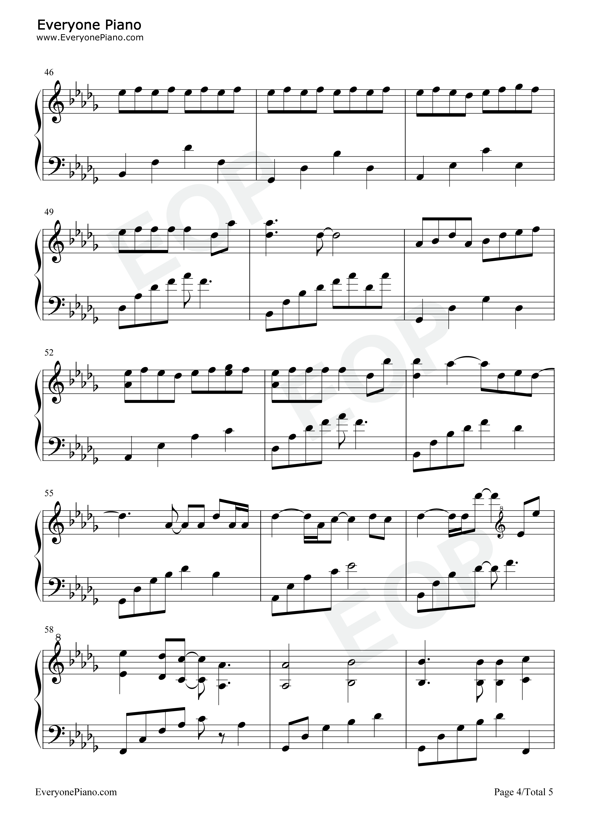 For_River钢琴谱_Kan_Gao