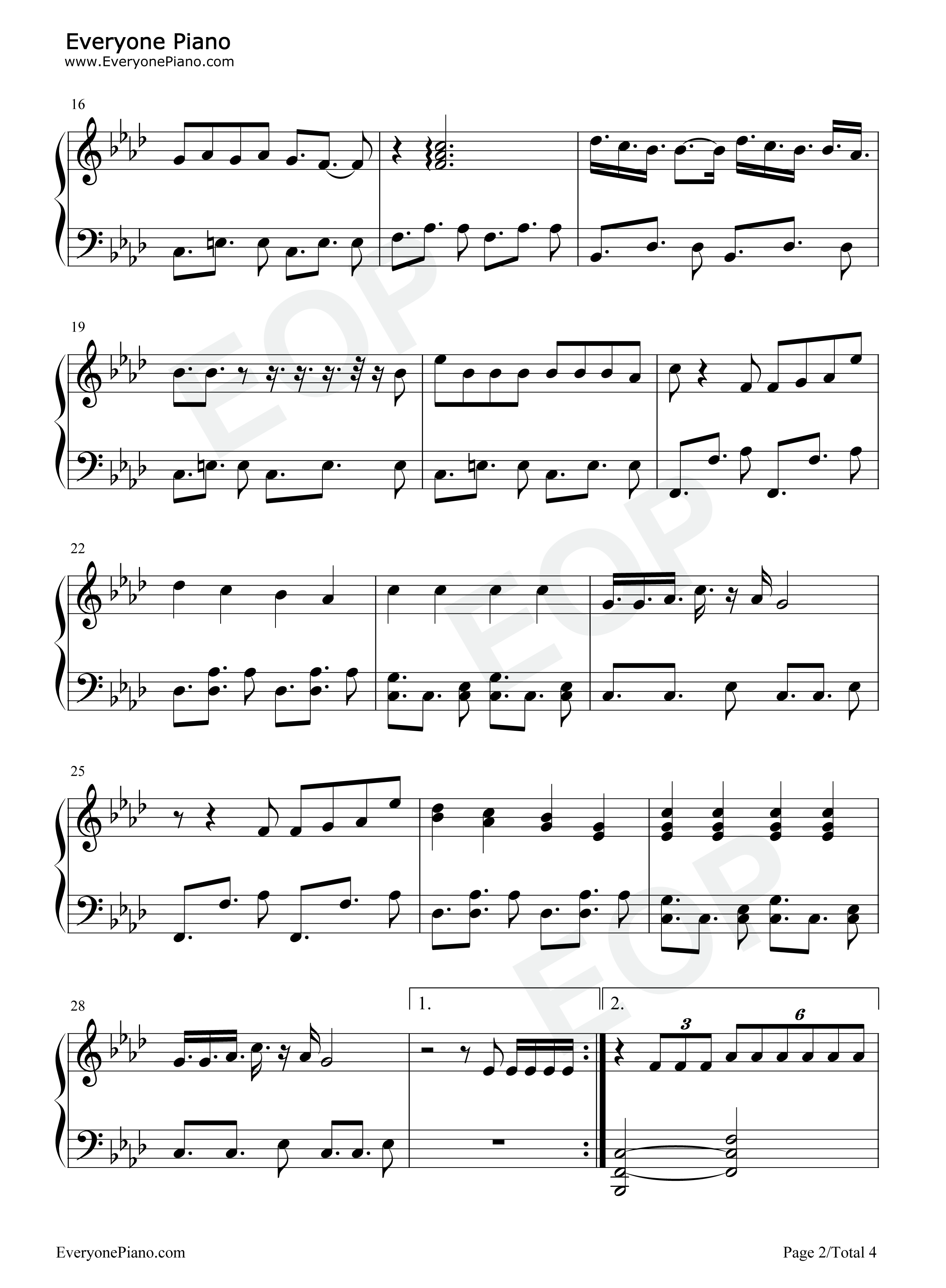 Filter钢琴谱_防弹少年团_朴智旻