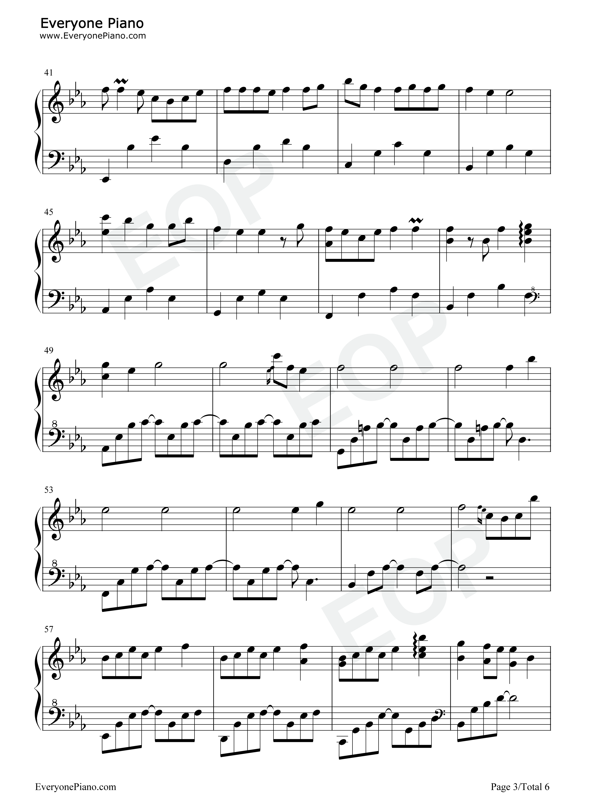 予君书钢琴谱_阿YueYue