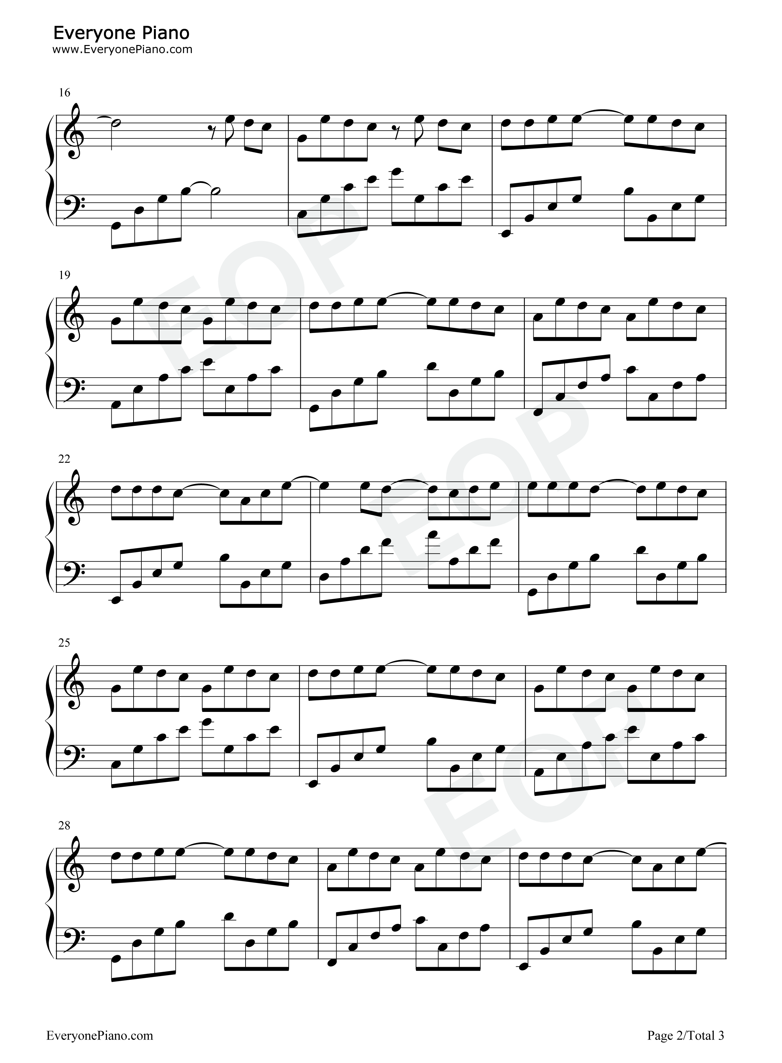 失控钢琴谱_井迪儿